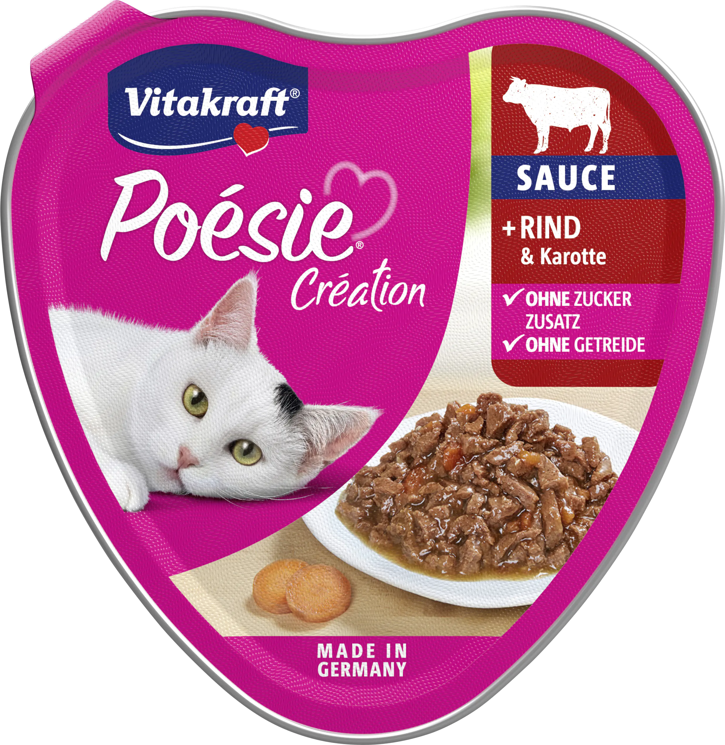 Vitakraft Poésie Katzenfutter Création Rind & Karotte in Sauce 85 g
