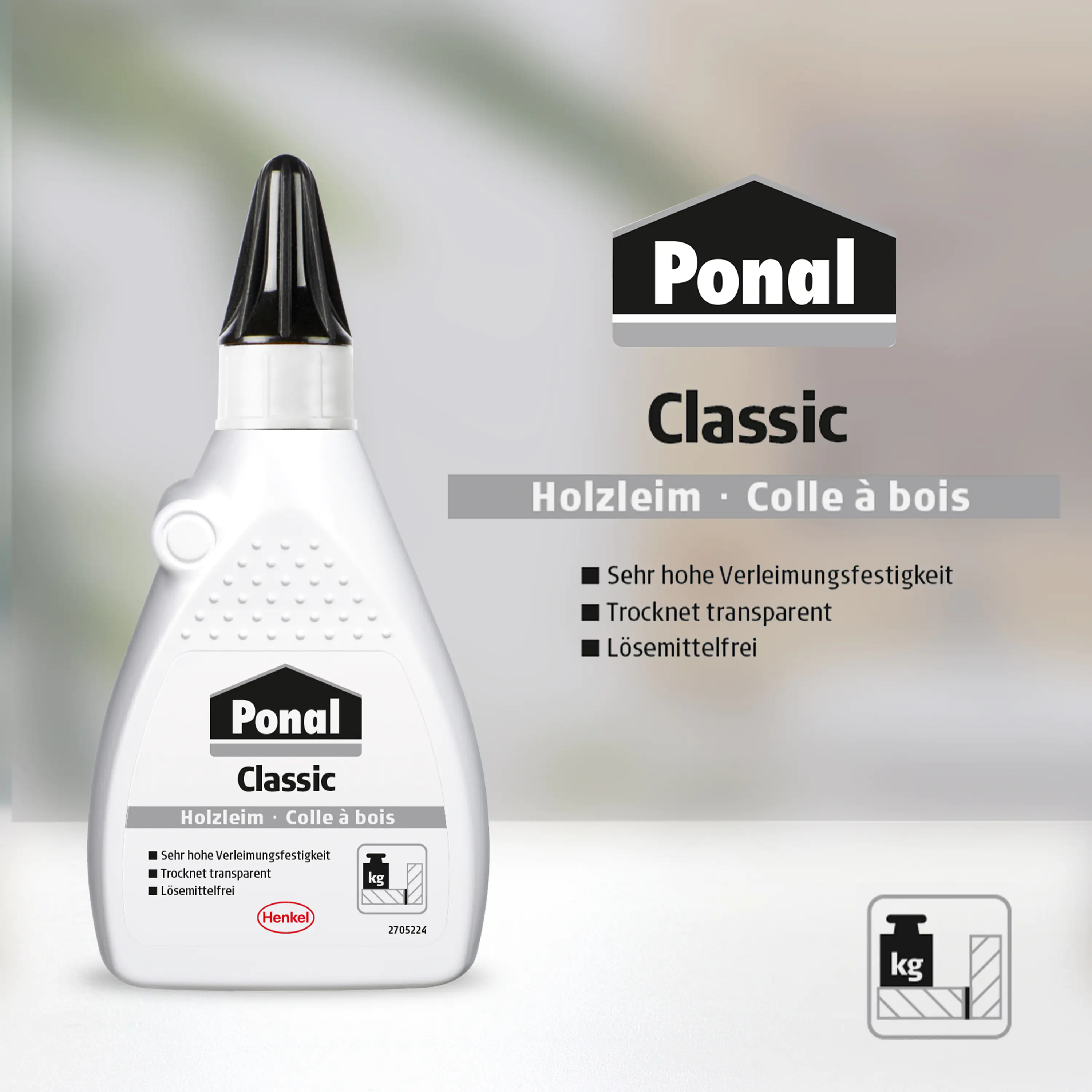 Ponal Holzleim Classic 550 g Flasche, trocknet transparent Ponal Holzleim Classic 550 g Flasche, trocknet transparent