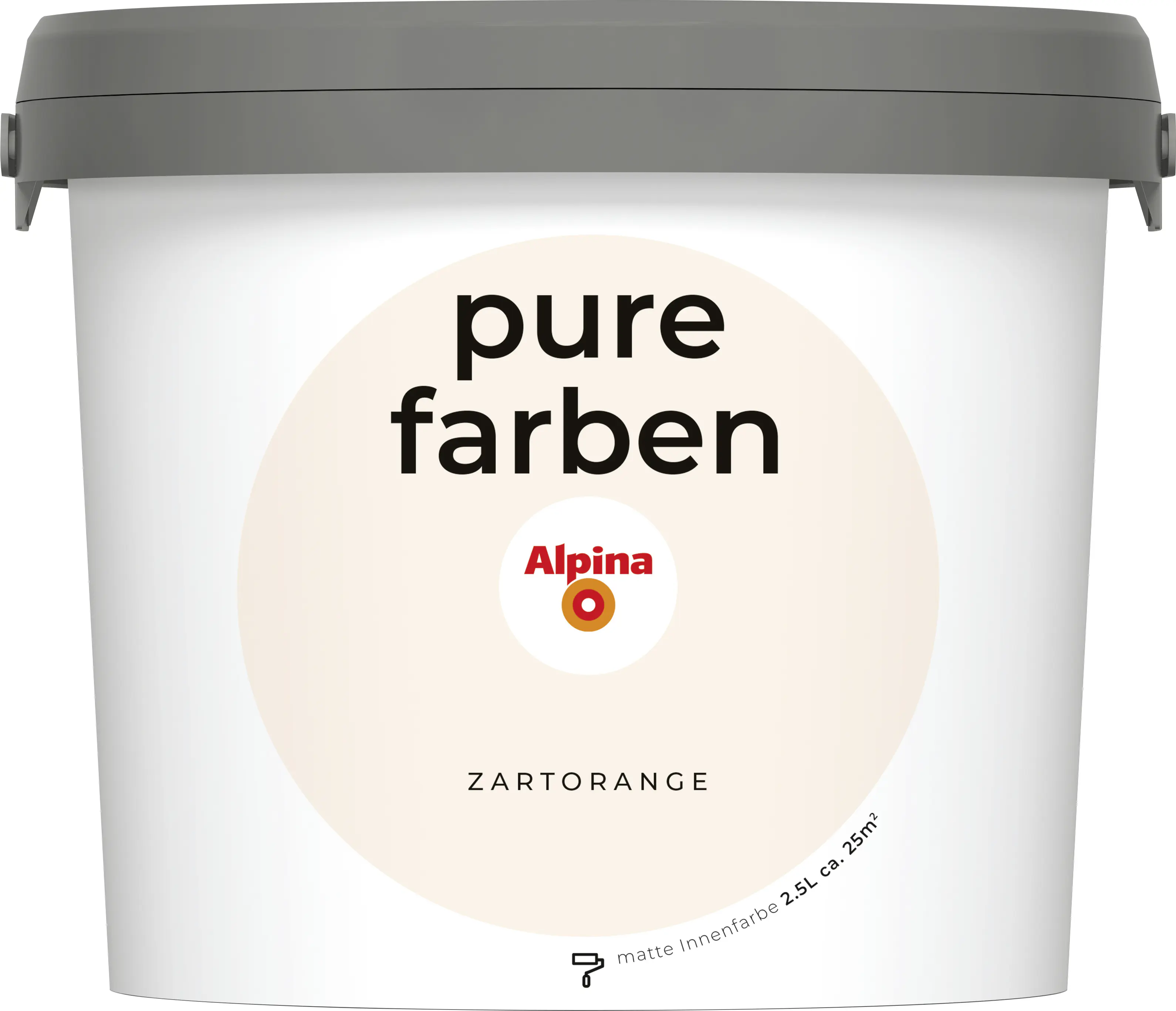Alpina Pure Farben Wandfarbe zartorange 2,5 L