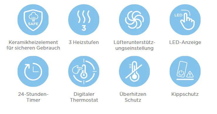 Midea Heizlüfter NT20-20AR 3 Heizstufen 2000 Watt Midea Heizlüfter NT20-20AR 3 Heizstufen 2000 Watt