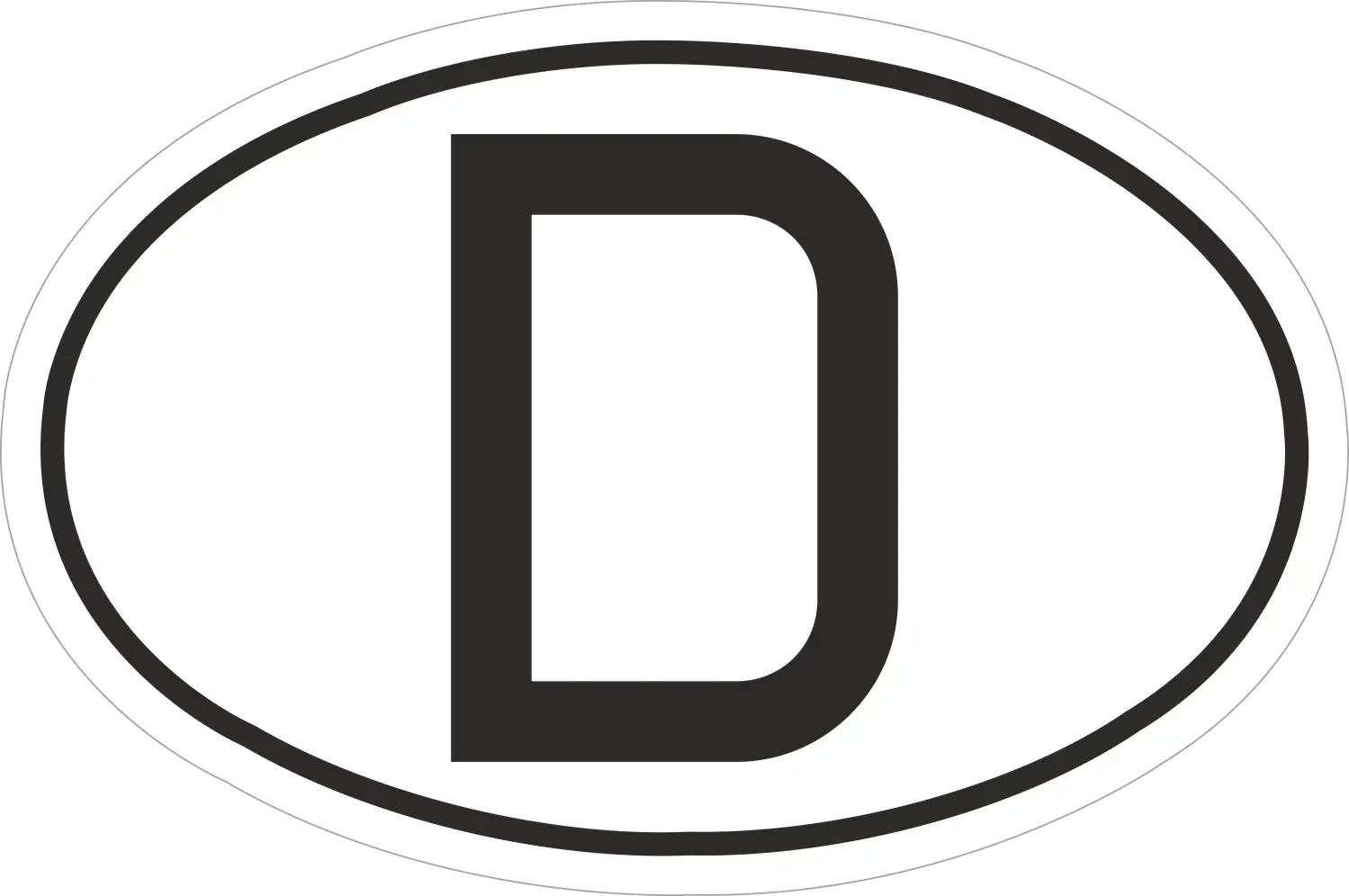 Hermann Schütz Aufkleber D-Schild Dimension 40x75mm