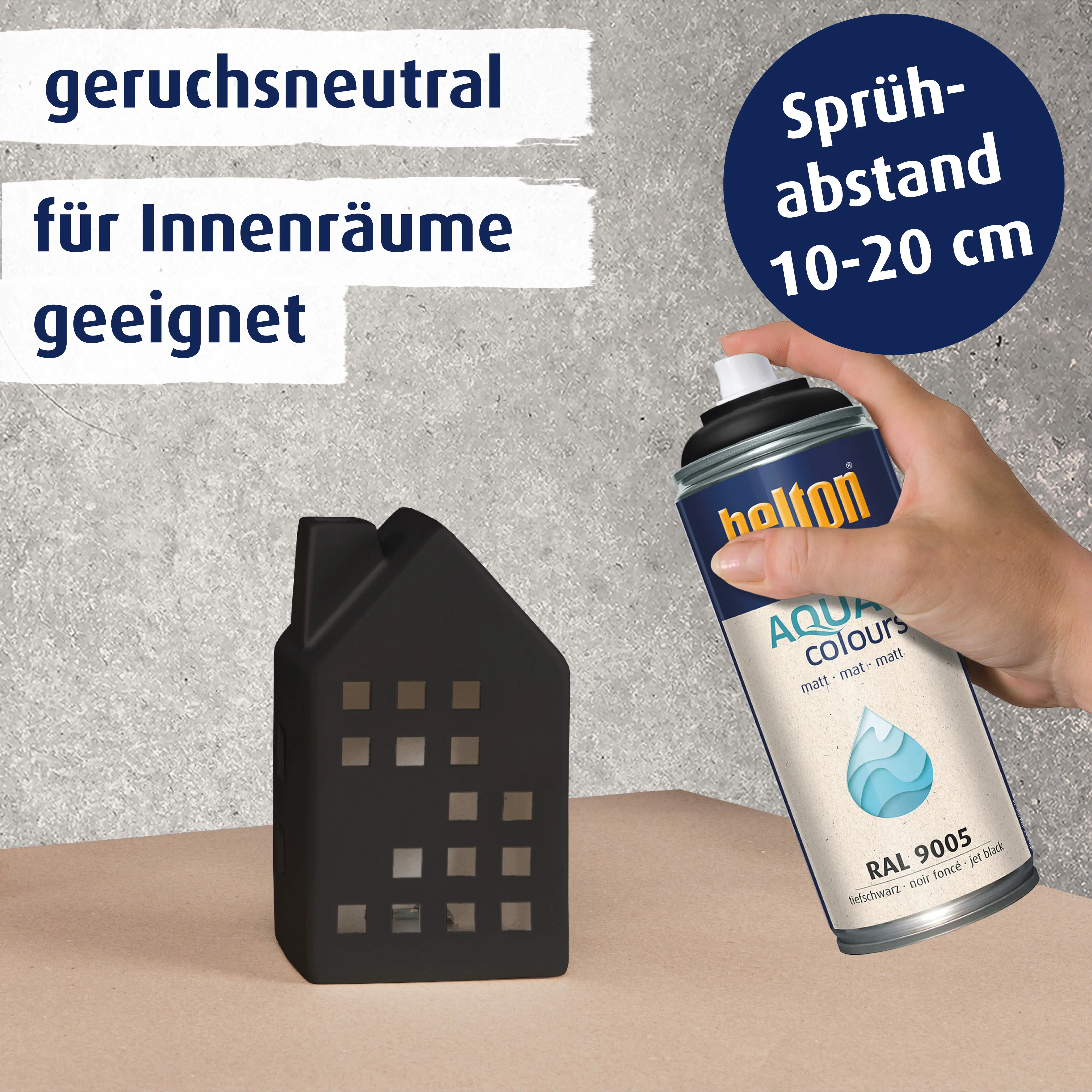 belton free Lackspray AQUAcolours 400 ml tiefschwarz matt
