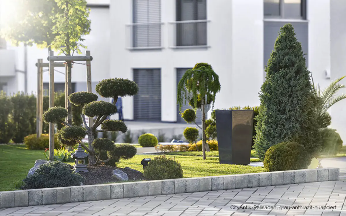 EHL Palisade Verona Antik 20 x 14 x 30 cm grau-anthrazit-nuanciert