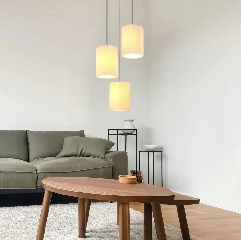 Globo Hängeleuchte Page Ø 46 x 120 cm schwarz matt