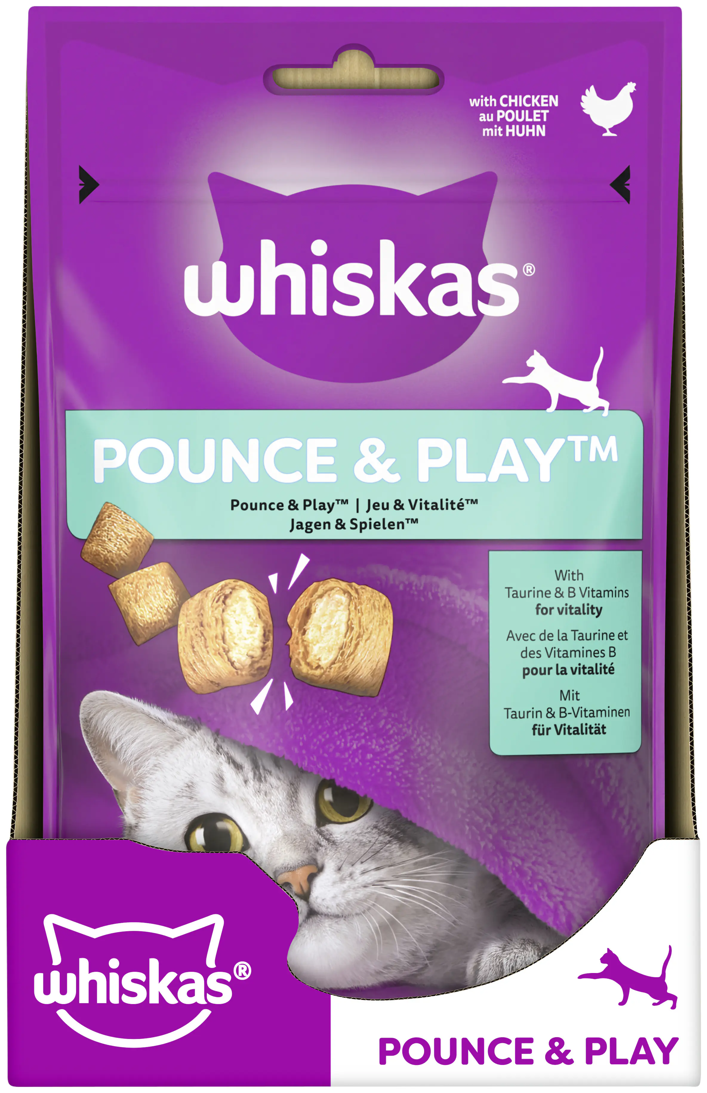 Whiskas Pounce & Play Katzensnack 45 g Huhn