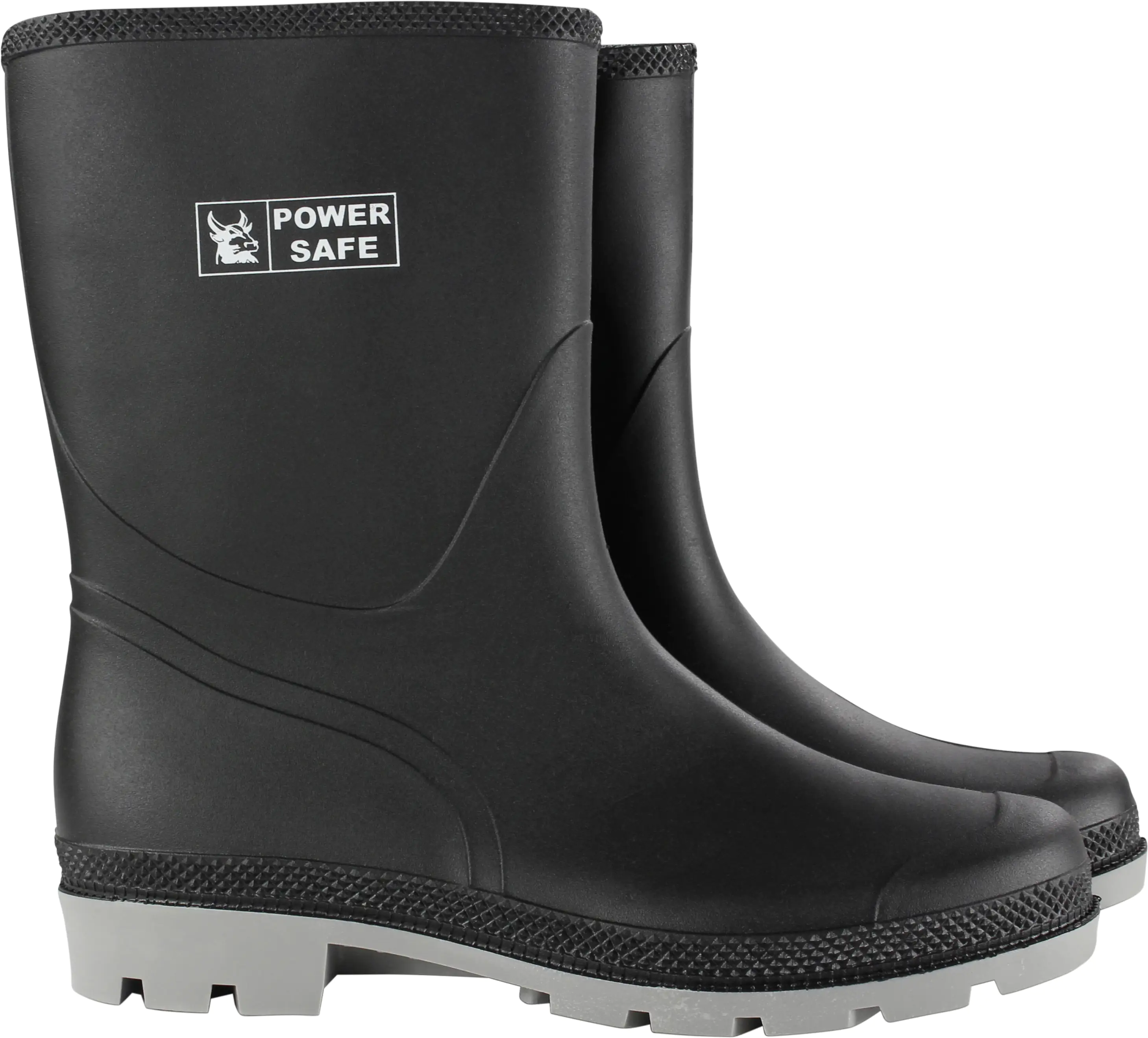 Power Safe PVC-Stiefel halbhoch schwarz-grau