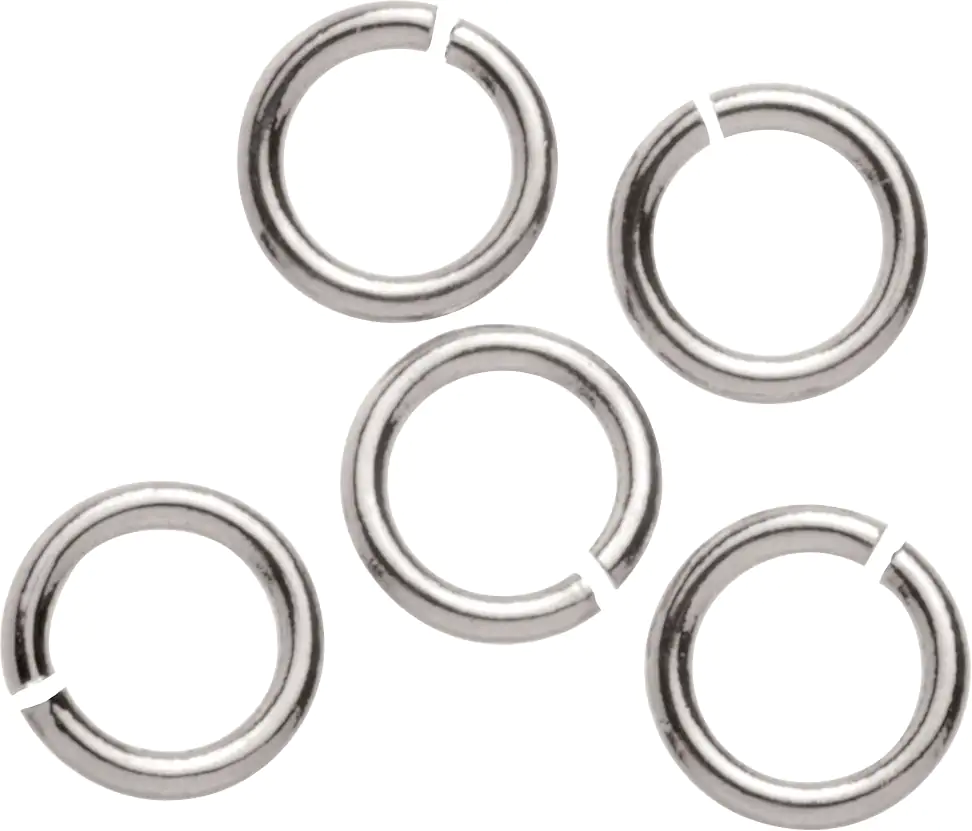 Glorex Zwischenringe 6 mm silberfarben, 25 Stück