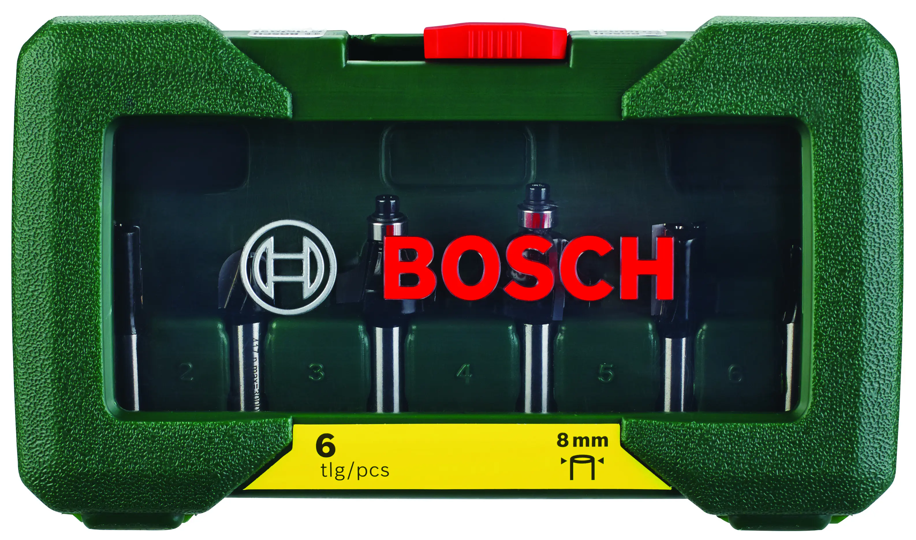 Bosch HM-Fräser-Set 8 mm Schaft 6-teilig Bosch HM-Fräser-Set 8 mm Schaft 6-teilig