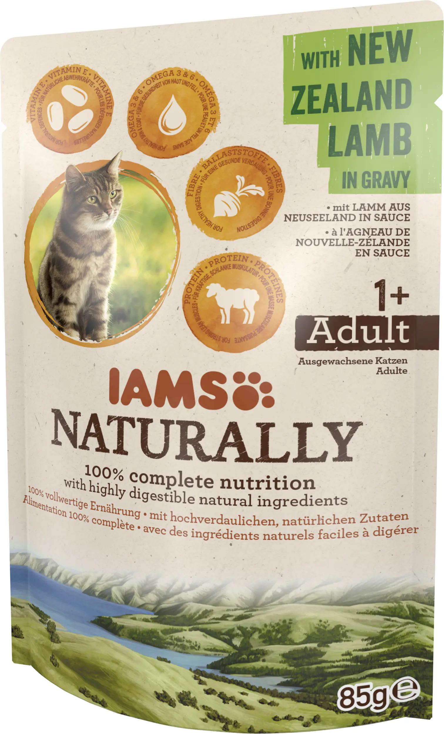 IAMS Naturally Katze Erw. Lamm 85g 85g