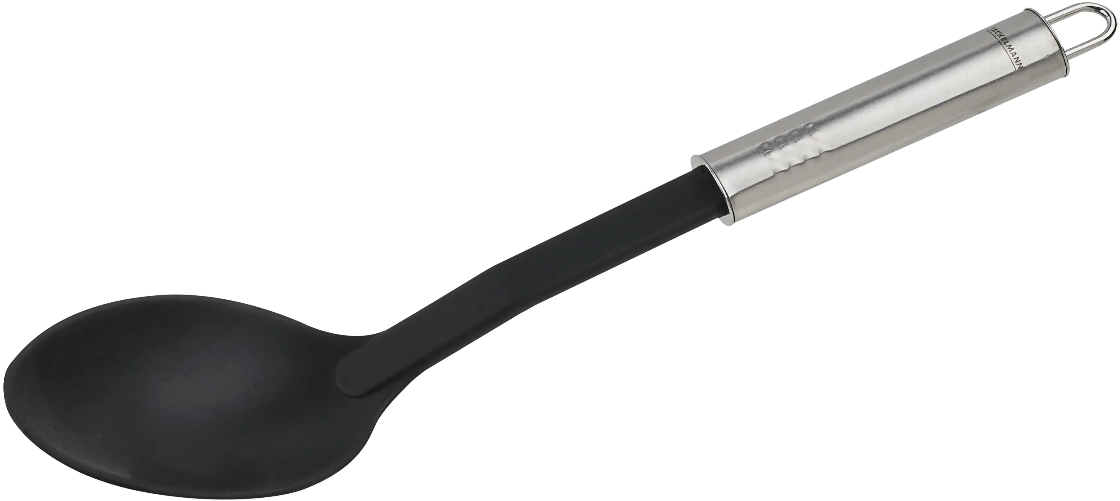 Fackelmann Servierlöffel Ovalgriff schwarz 31 cm