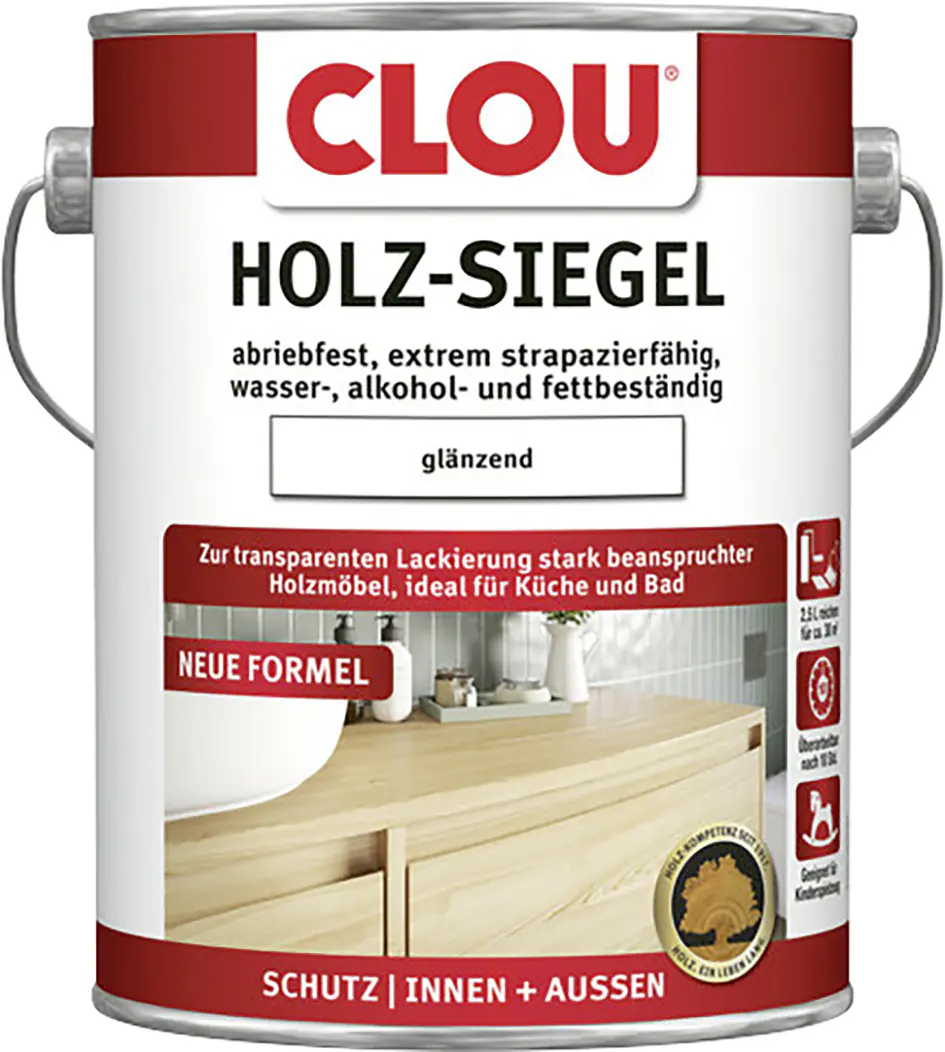 Clou Holz-Siegel 2,5 L glänzend transparent Clou Holz-Siegel 2,5 L glänzend transparent
