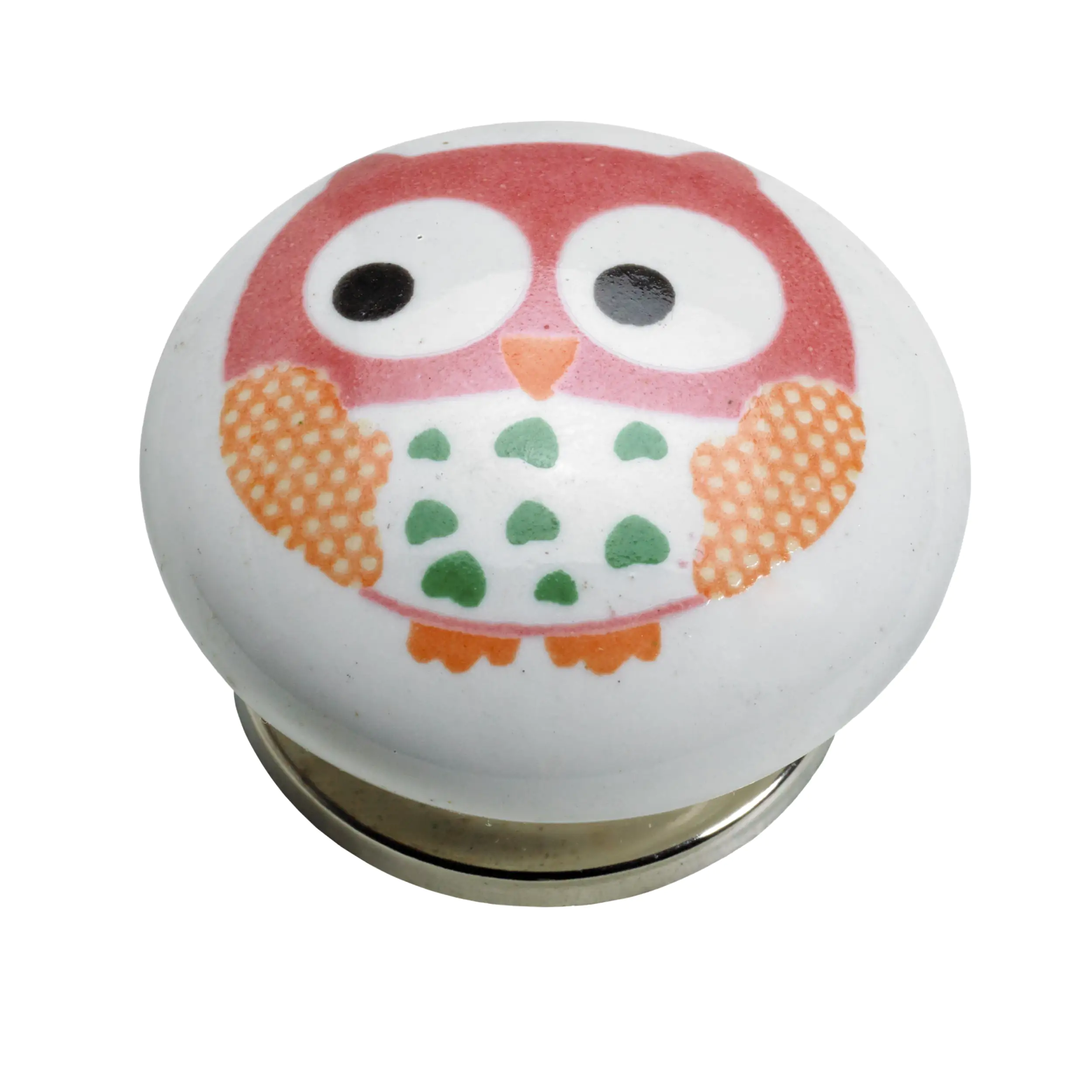 Hettich Möbelknopf Kermaik weiß mit Eule Ø 40,0 mm - 1 Stück