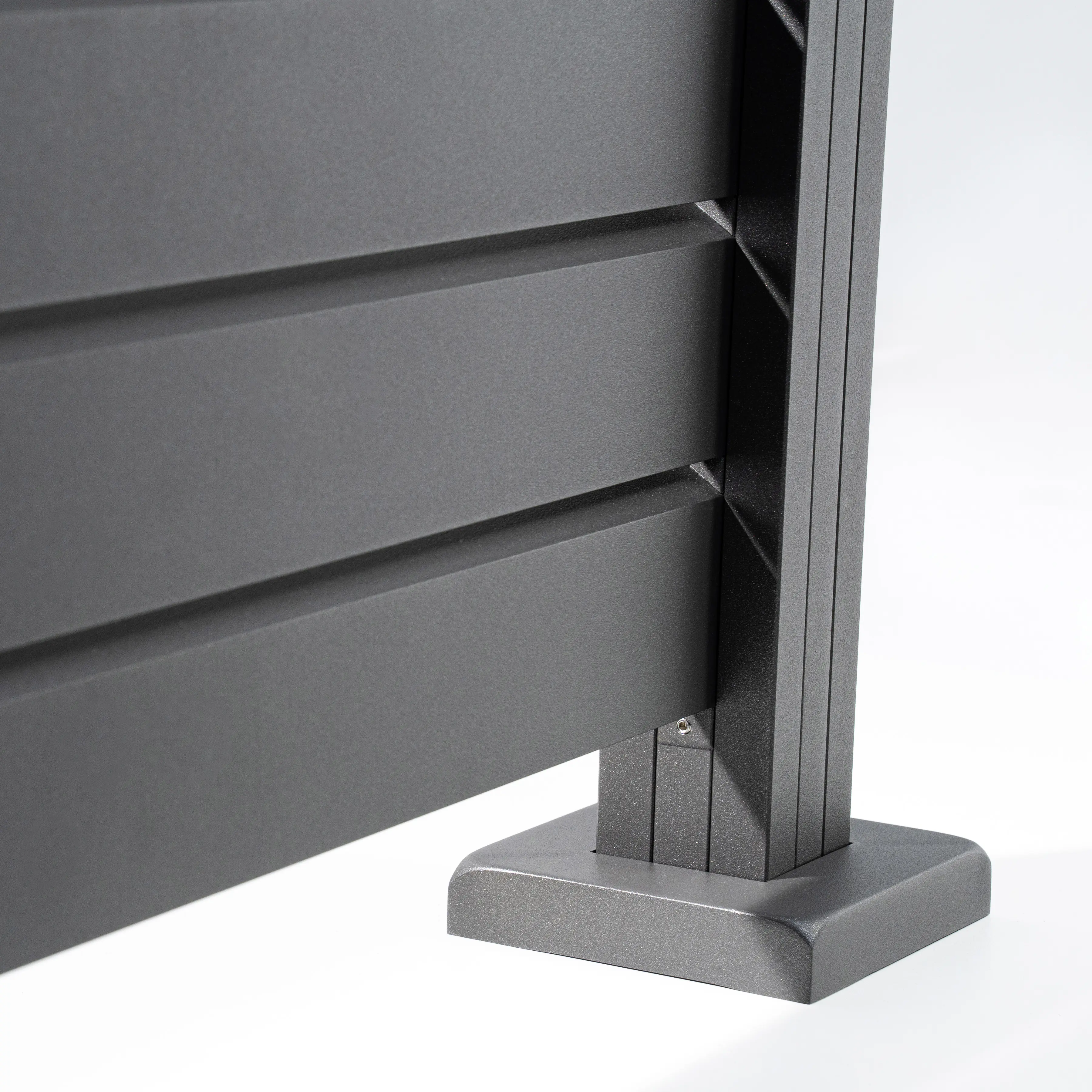 Ambiente Alu-Zaun Grundset Rhombus MINI 187 x 244,2 cm grau
