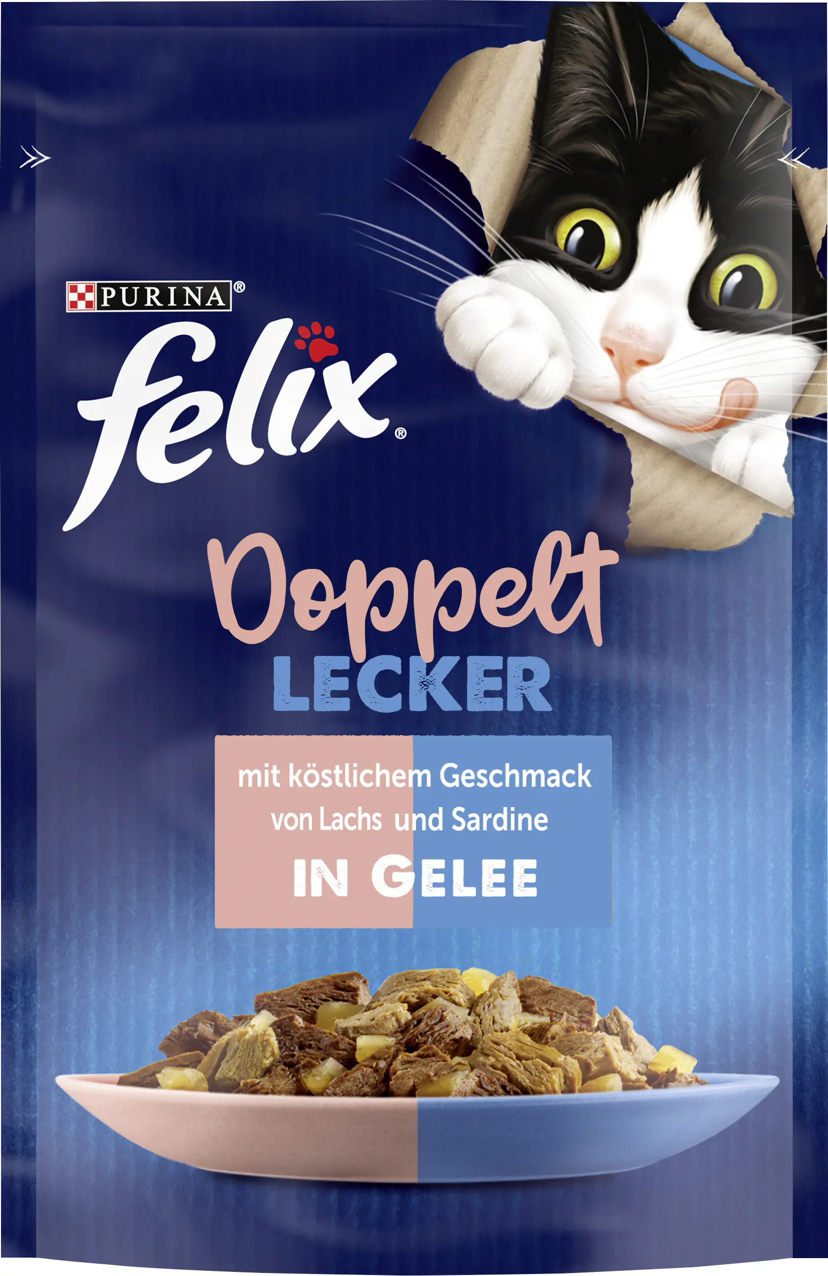 Felix So gut wie es aussieht Doppelt Lecker Sardine & Lachs 85 g