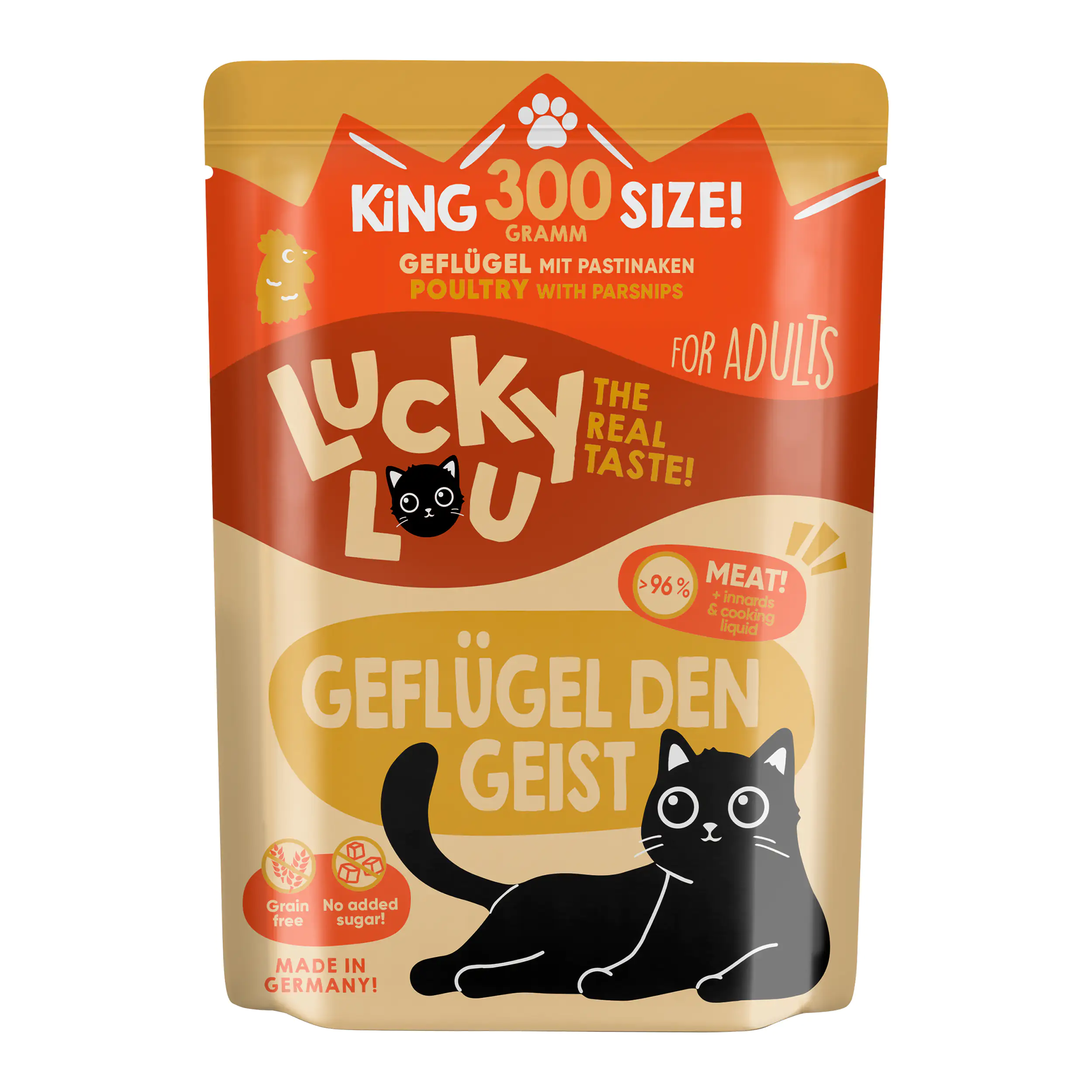 Lucky Lou Katzenfutter Geflügel 300 g