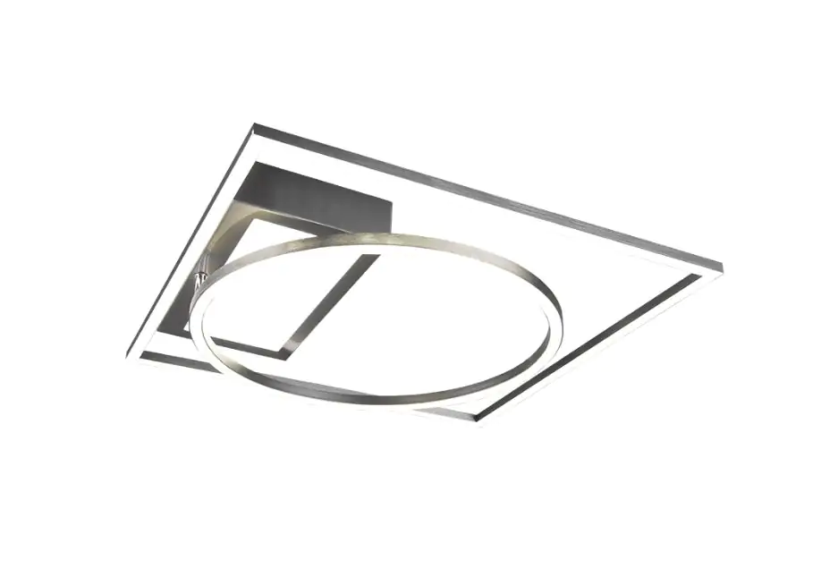 Trio LED Deckenleuchte Downey nickel matt, Fernbedienung, schwenkbar