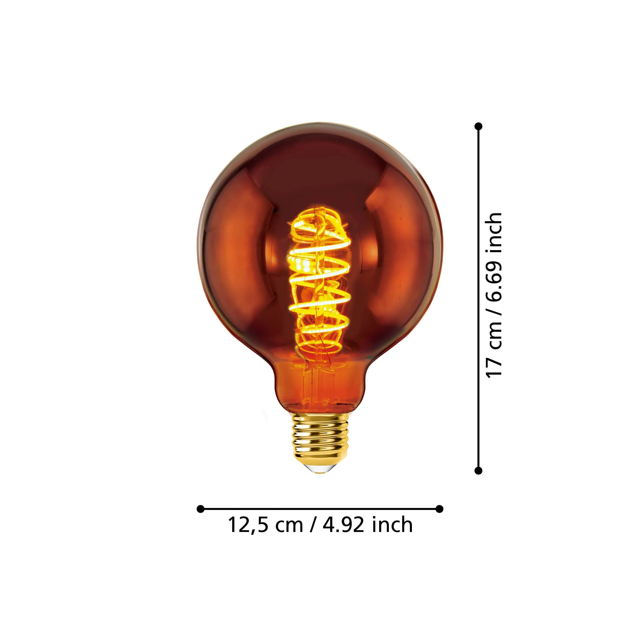 Eglo LED Globe G125 E27 4W kupfer