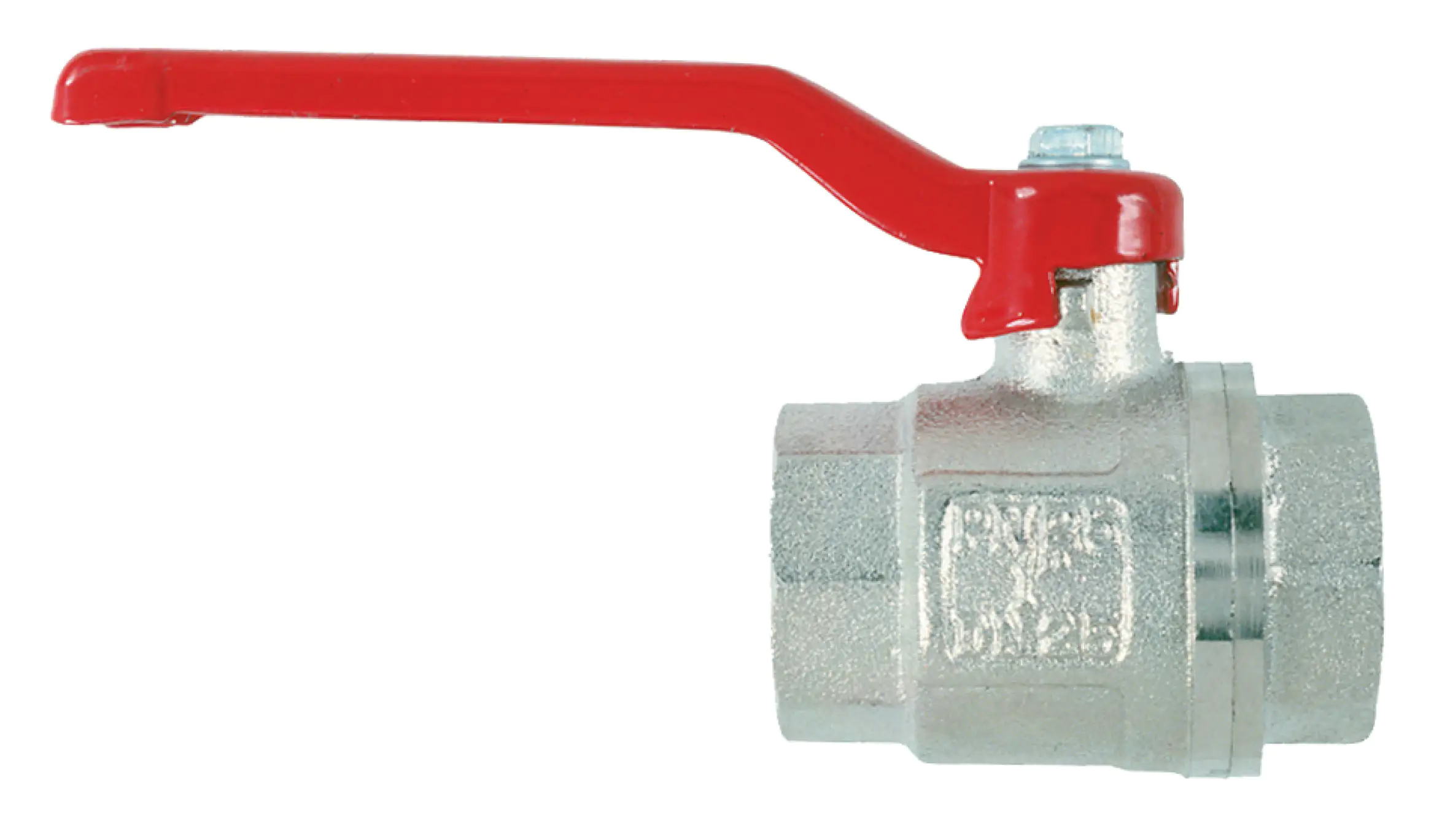 Cornat Messing Kugelhahn matt-verchromt, beidseitig IG 1/2"