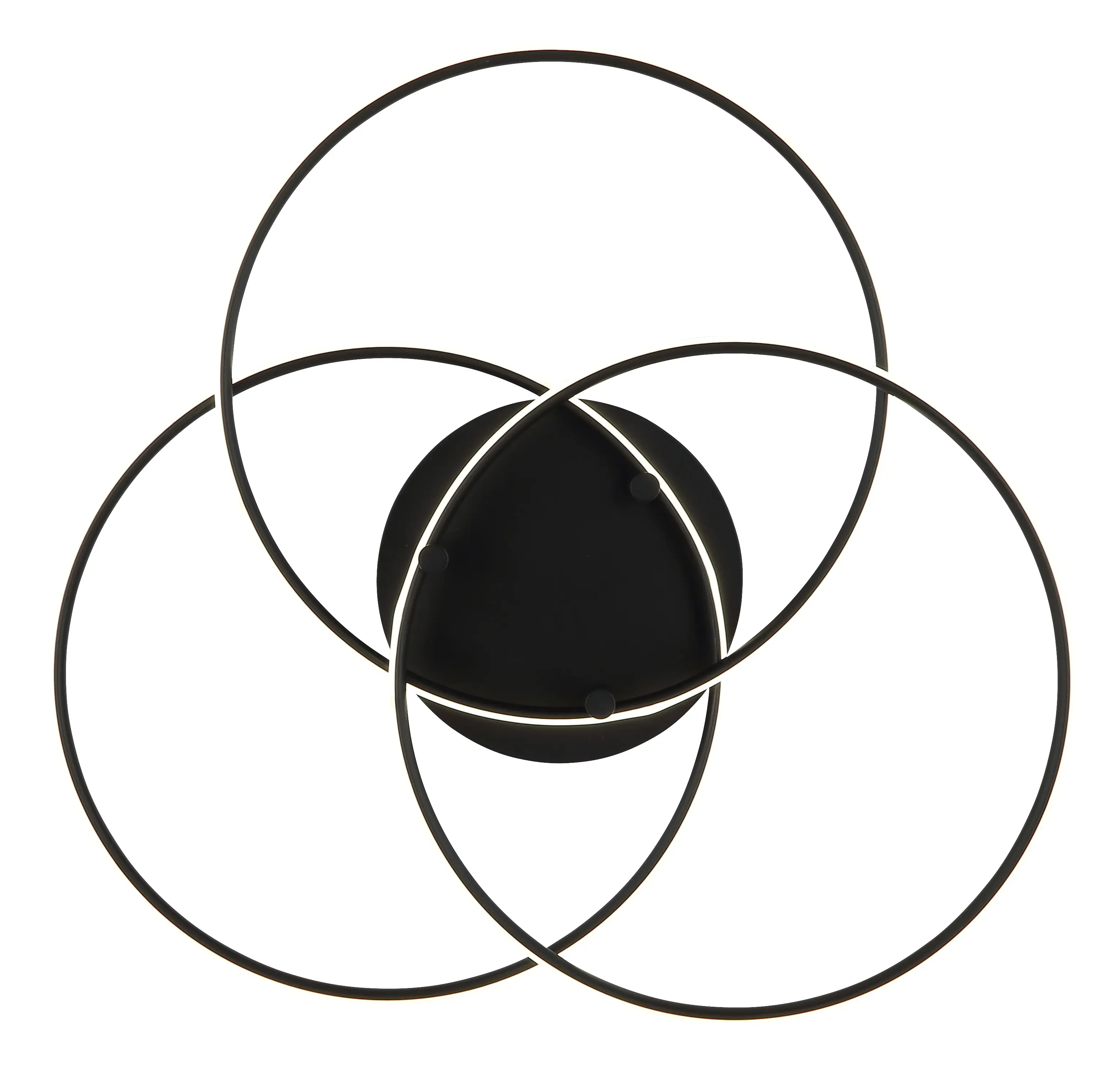 Globo Deckenleuchte Kombos Ø 45,6 x 9,4 cm schwarz warmweiß