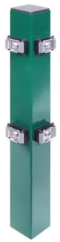 Alberts Eckpfosten inkl. Klemmlasche 225 cm 60 x 60 mm grün
