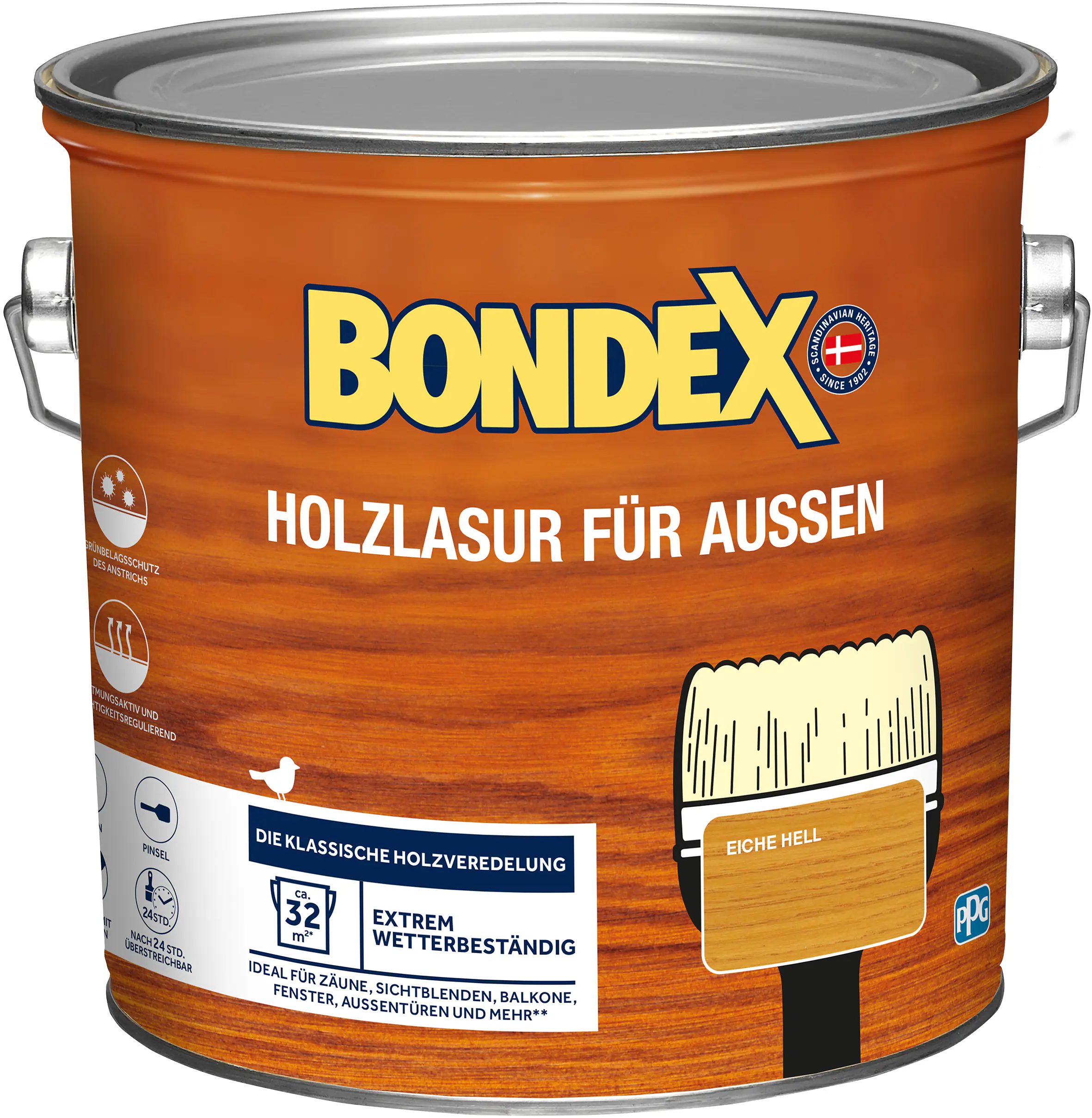 Bondex Holzlasur für Außen 2,5 L eiche hell