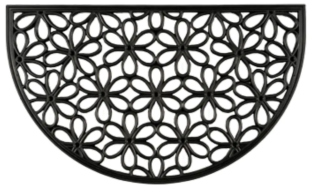 Fußmatte Nabucco schwarz, 45 x 75 cm halbrund