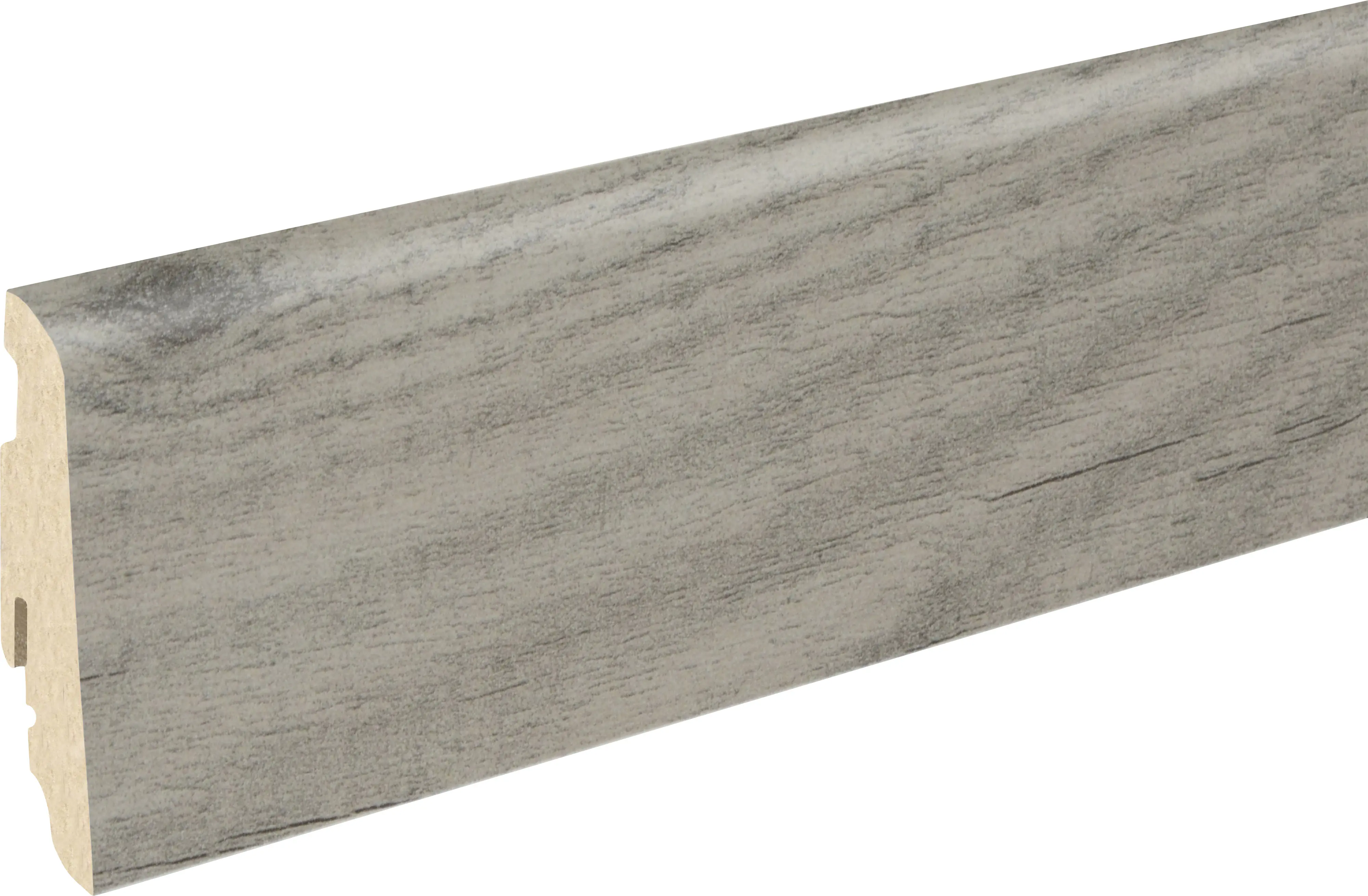 Neuhofer Fußleiste 240 cm 58 x 19 mm Seekiefer grau