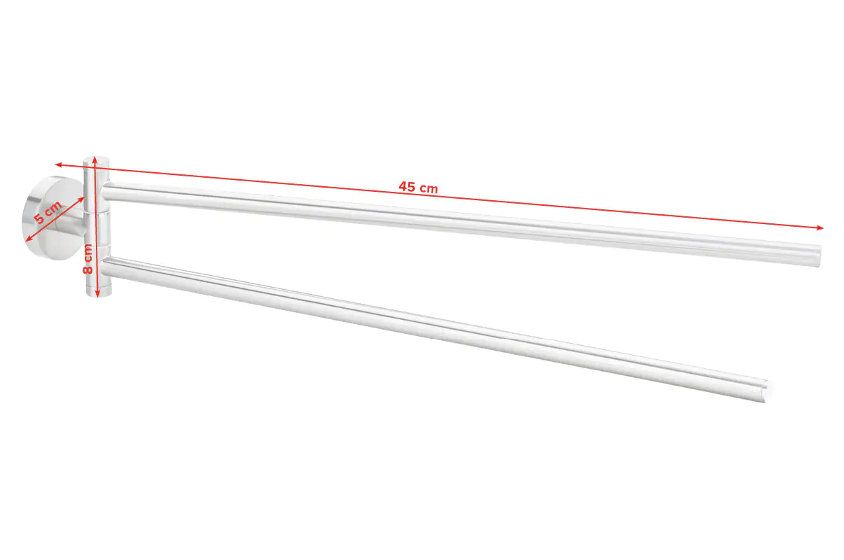 tesa Moon Handtuchhalter edelstahl zweiarmig schwenkbar tesa Moon Handtuchhalter edelstahl zweiarmig schwenkbar