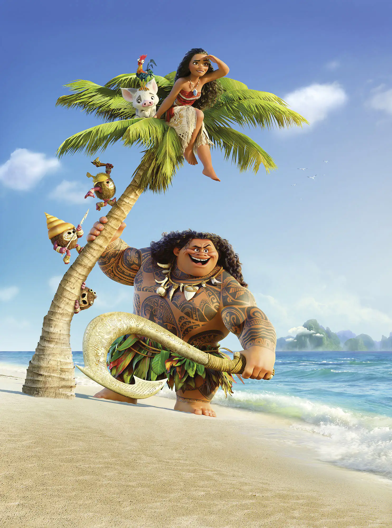 4036834528010 Komar Vlies Fototapete Moana and Maui 184 x 248 cm