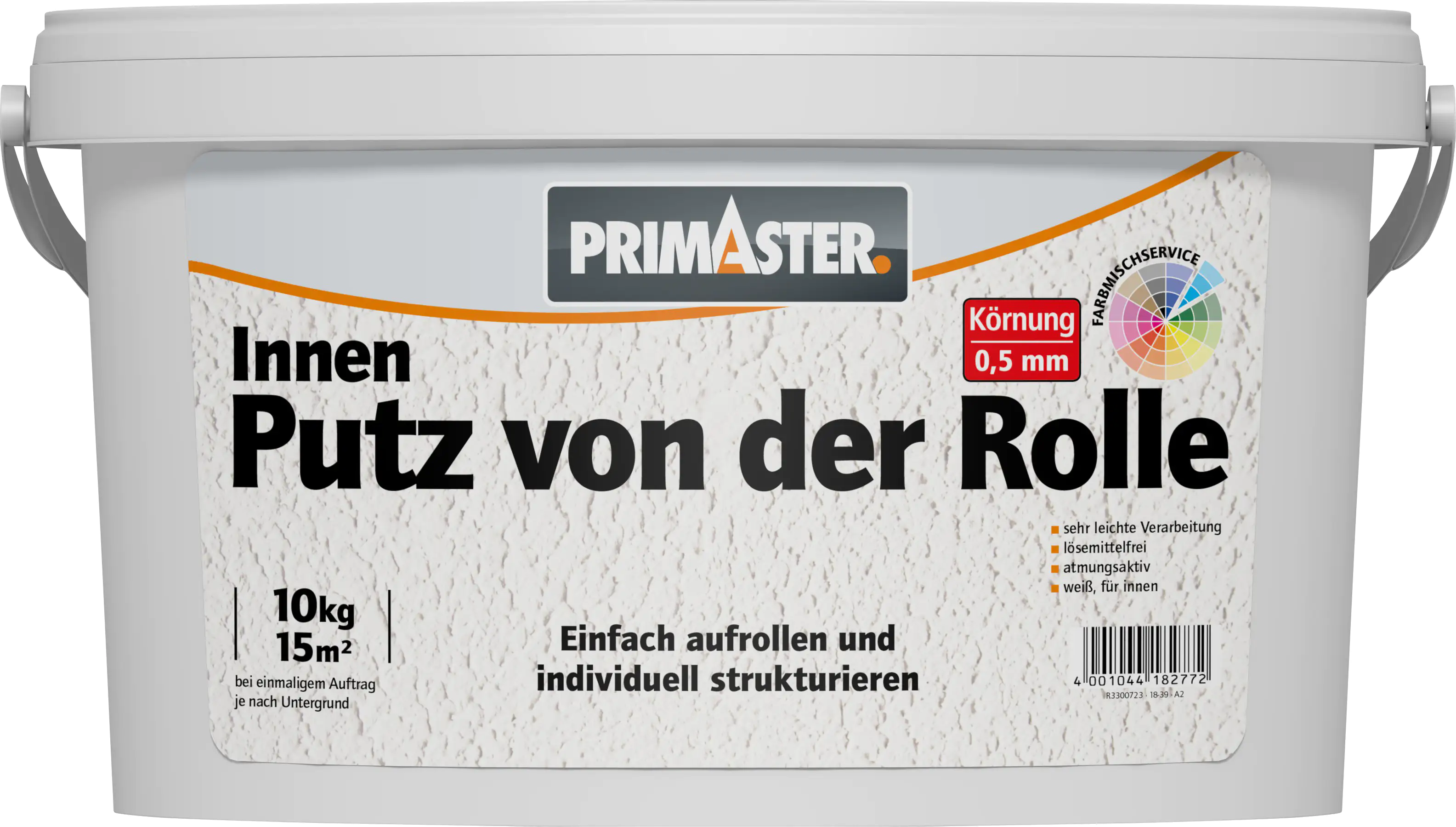 4001044182772_1749298 Primaster Putz von der Rolle 10 kg 0,5 mm Körnung weiß