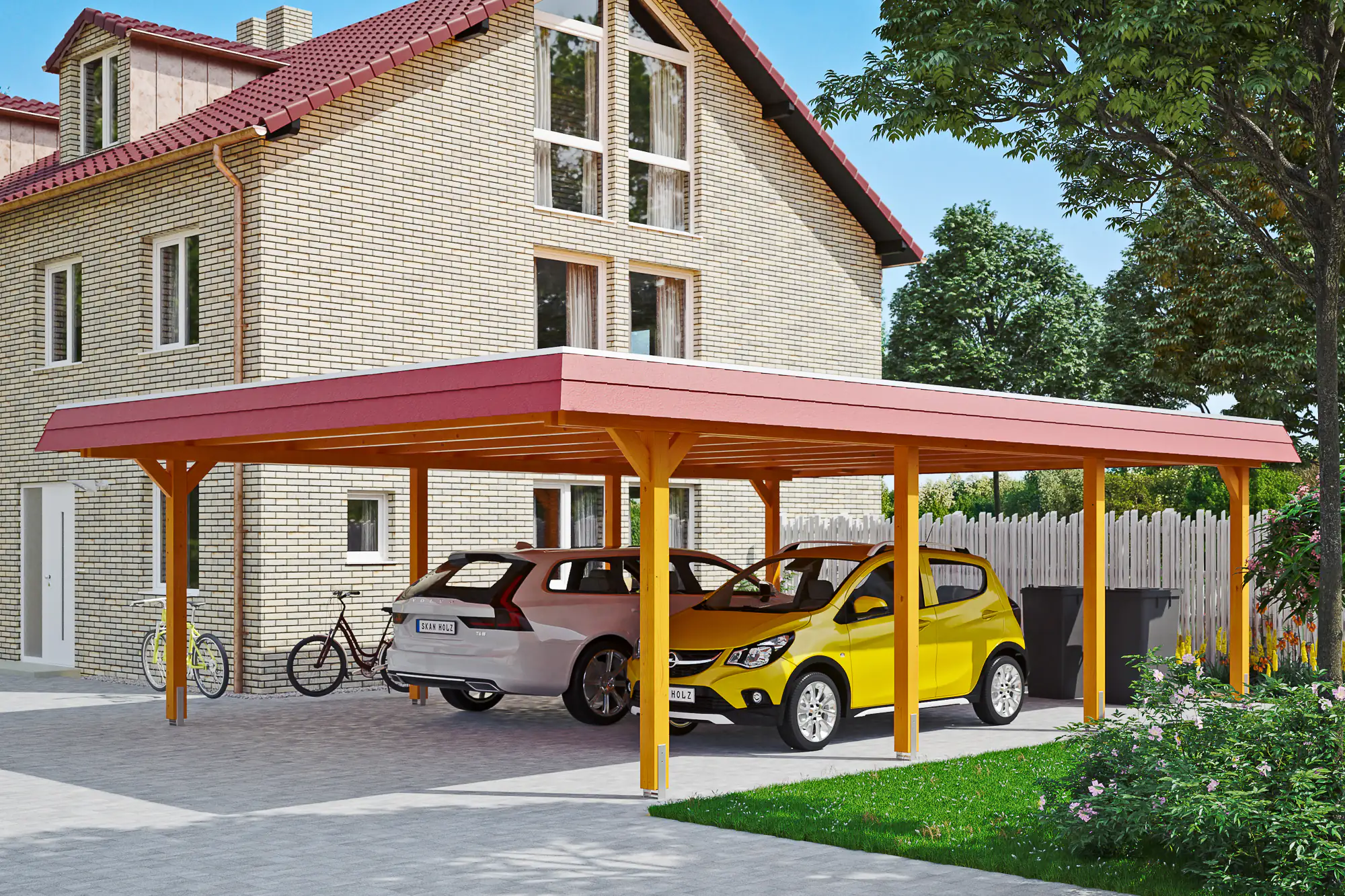 SKAN HOLZ Carport Wendland 630 x 879 cm mit EPDM-Dach