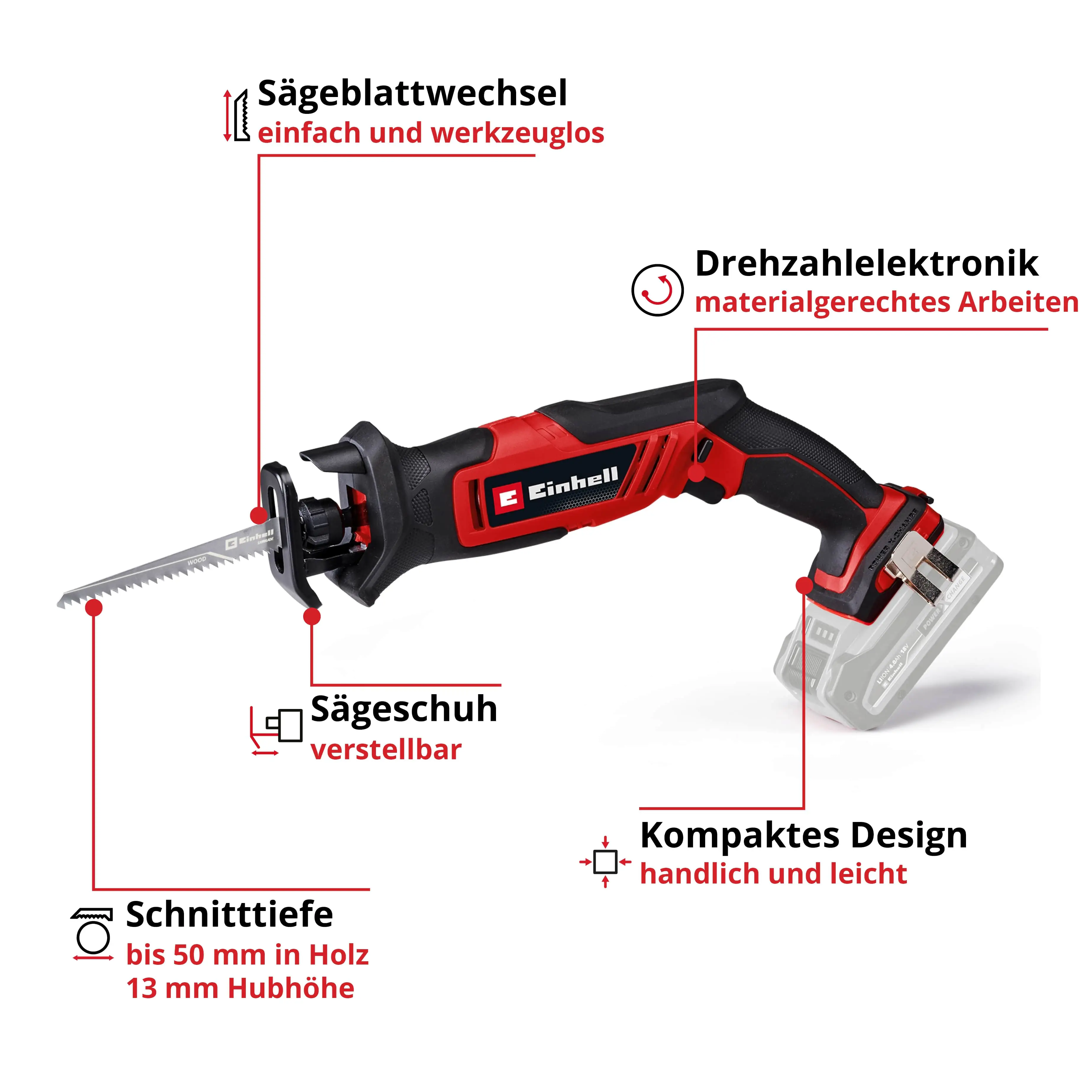 Einhell Expert Akku-Universalsäge TE-AP 18/13 Li Solo Einhell Expert Akku-Universalsäge TE-AP 18/13 Li Solo