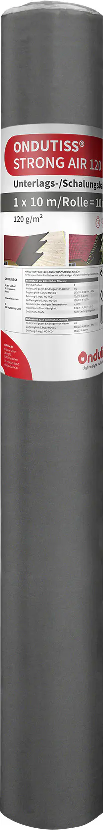 Ondutiss Unterdeckbahn Strong Air 10 x 1 m = 10 m² grau