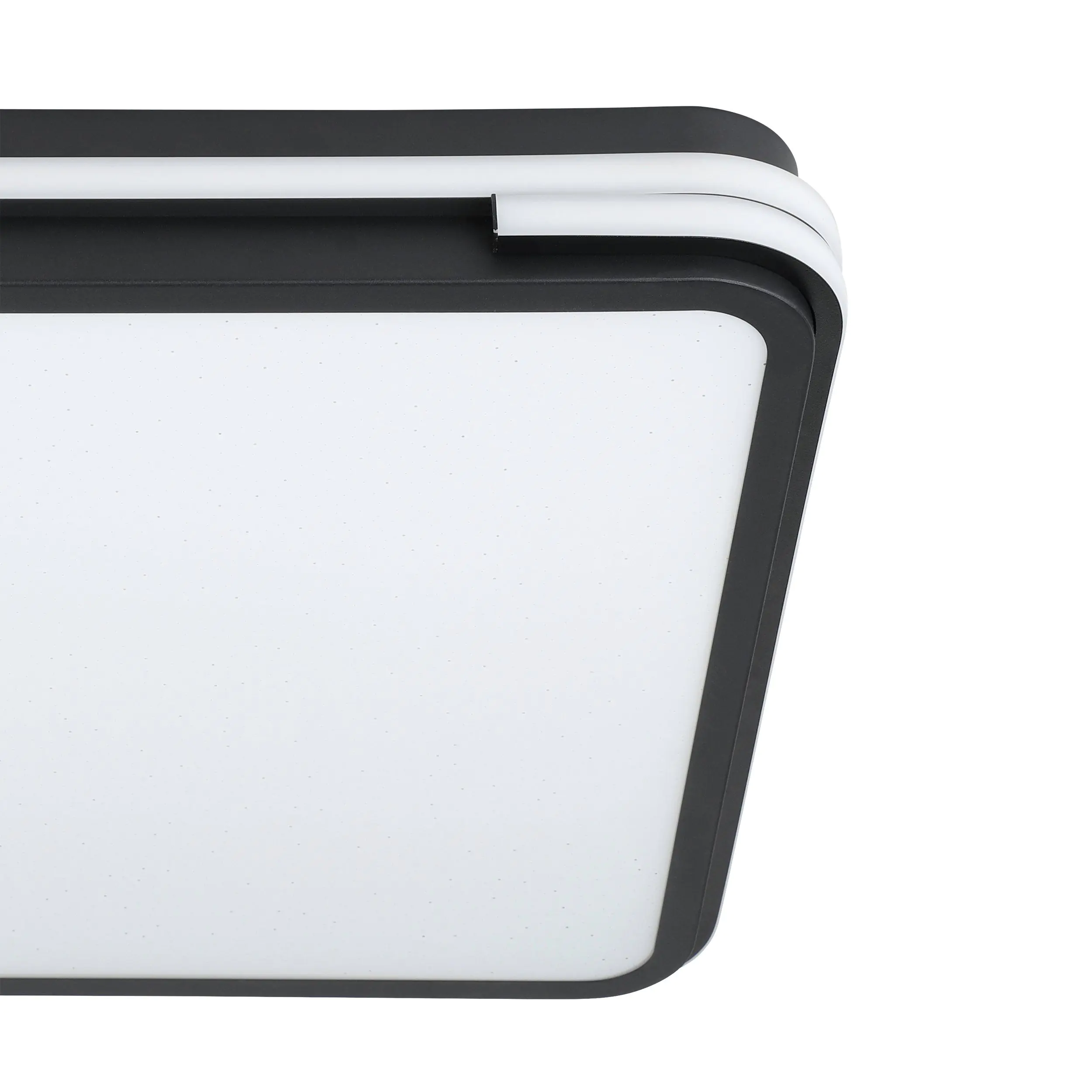 Eglo Connect LED Deckenleuchte Genovese-Z schwarz weiß 47 x 47 cm