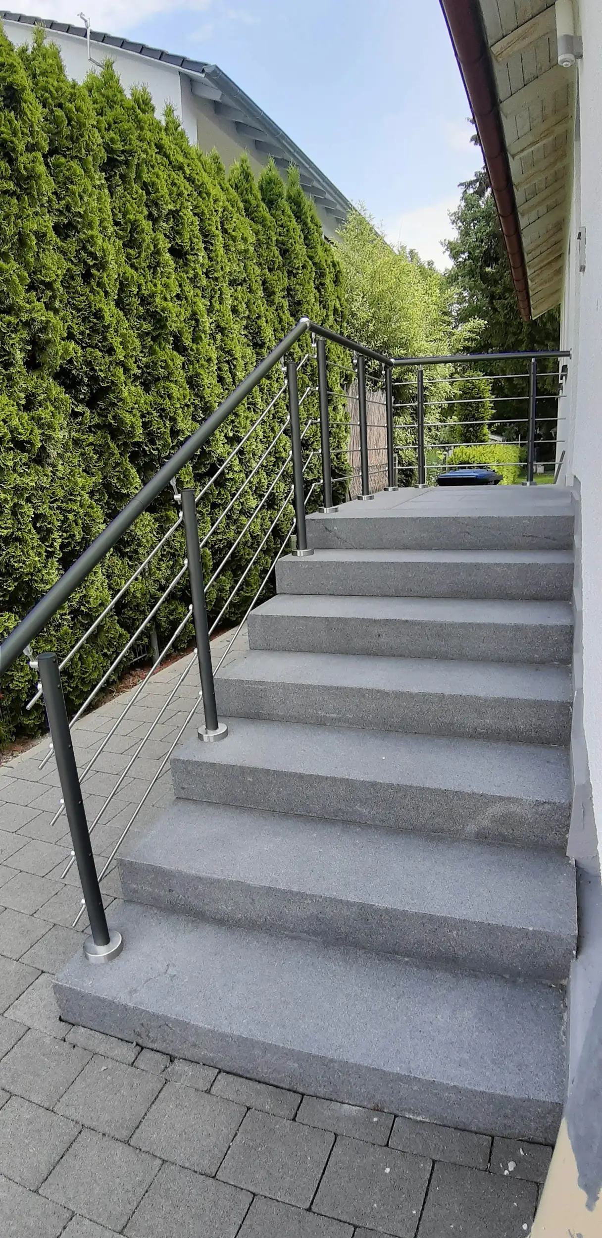 Treba Geländer-Set Aluminium AB10 anthrazit Bodenmontage