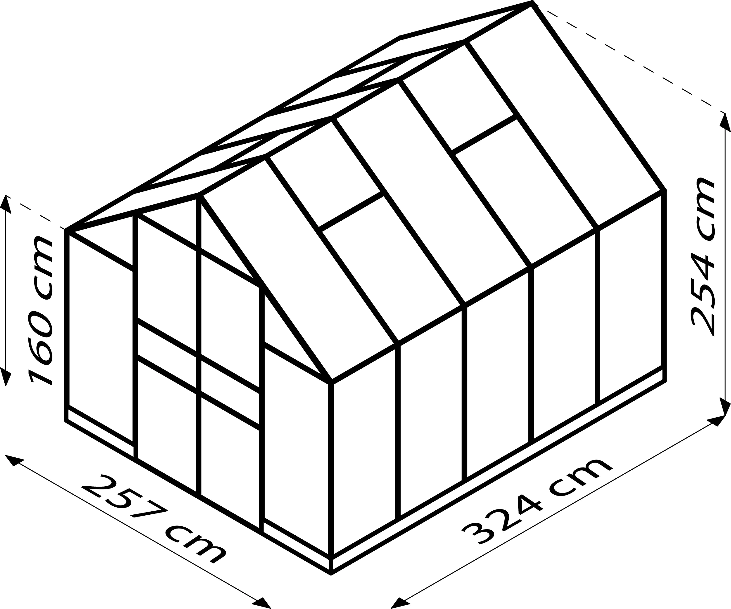 Vitavia Gewächshaus Domus 8300 257 x 324 cm 4 mm Hohlkammerplatten