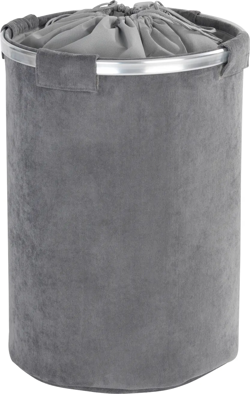 Wenko Wäschesammler Cordoba 68L grau Ø 40 x 54cm (L x B x H)