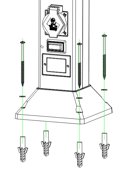 TrendLine Gartensteckdosensäule 4 Steckdosen, IP 44 TrendLine Gartensteckdosensäule 4 Steckdosen, IP 44