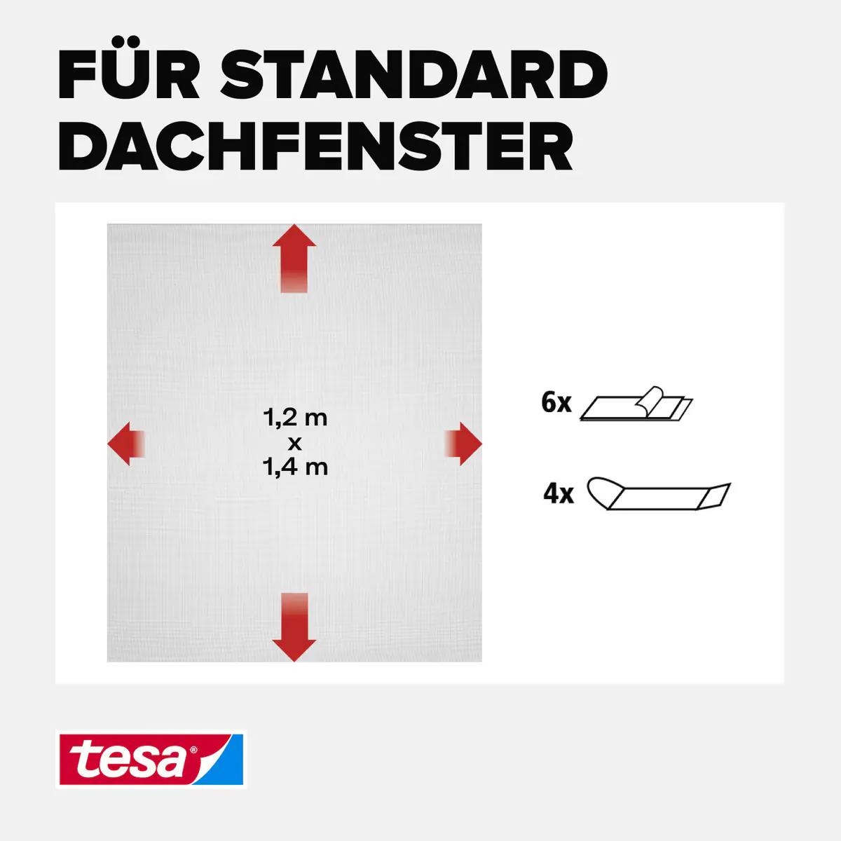 tesa Insektenschutz-Dachfenster COMFORT 120 x 140 cm weiß