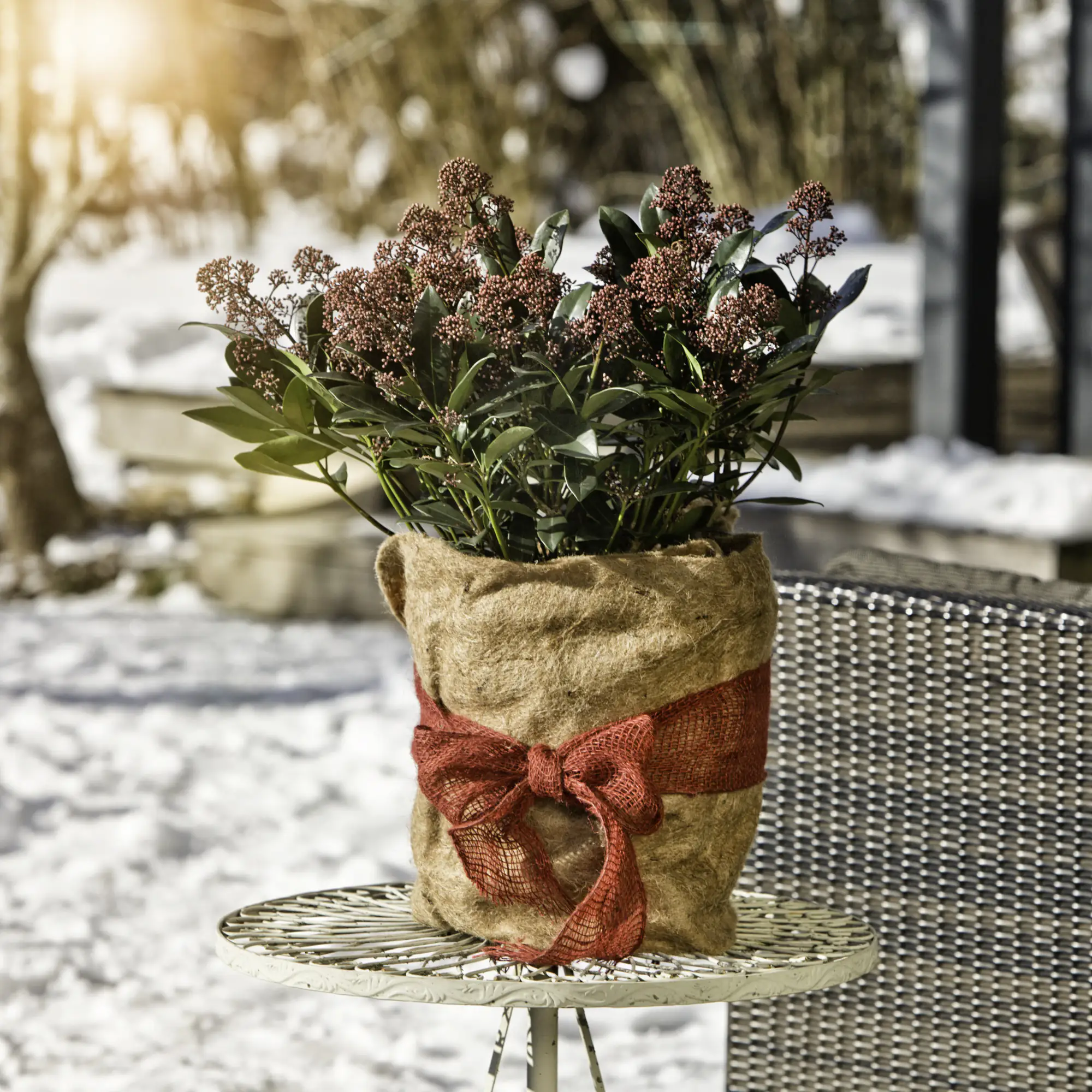 Windhager Jute-Wickelstreifen Öko rot 10 cm x 25 m, rot