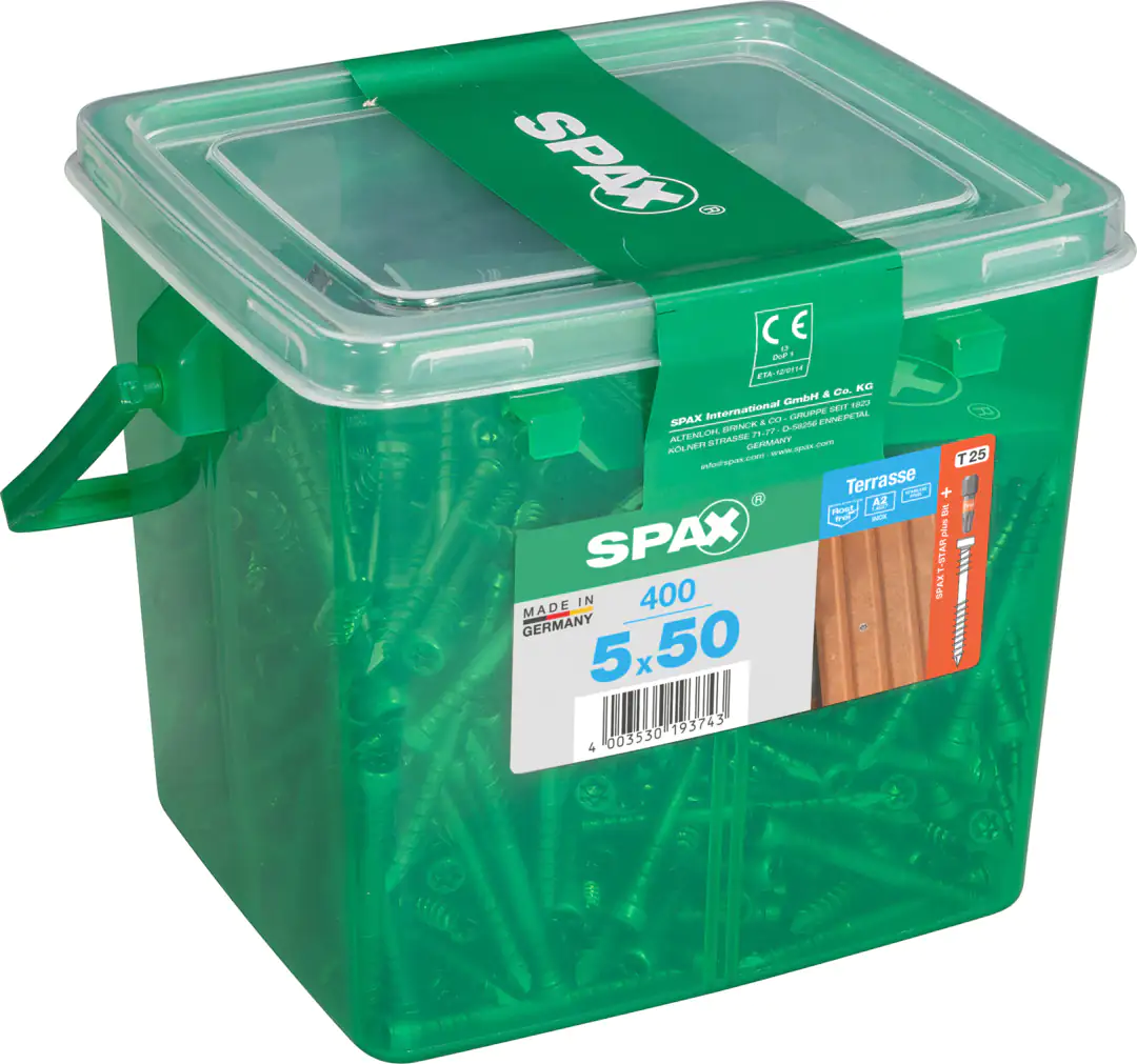 Spax Terrassenschrauben 5.0 x 50 mm TX 25 - 400 Stk.