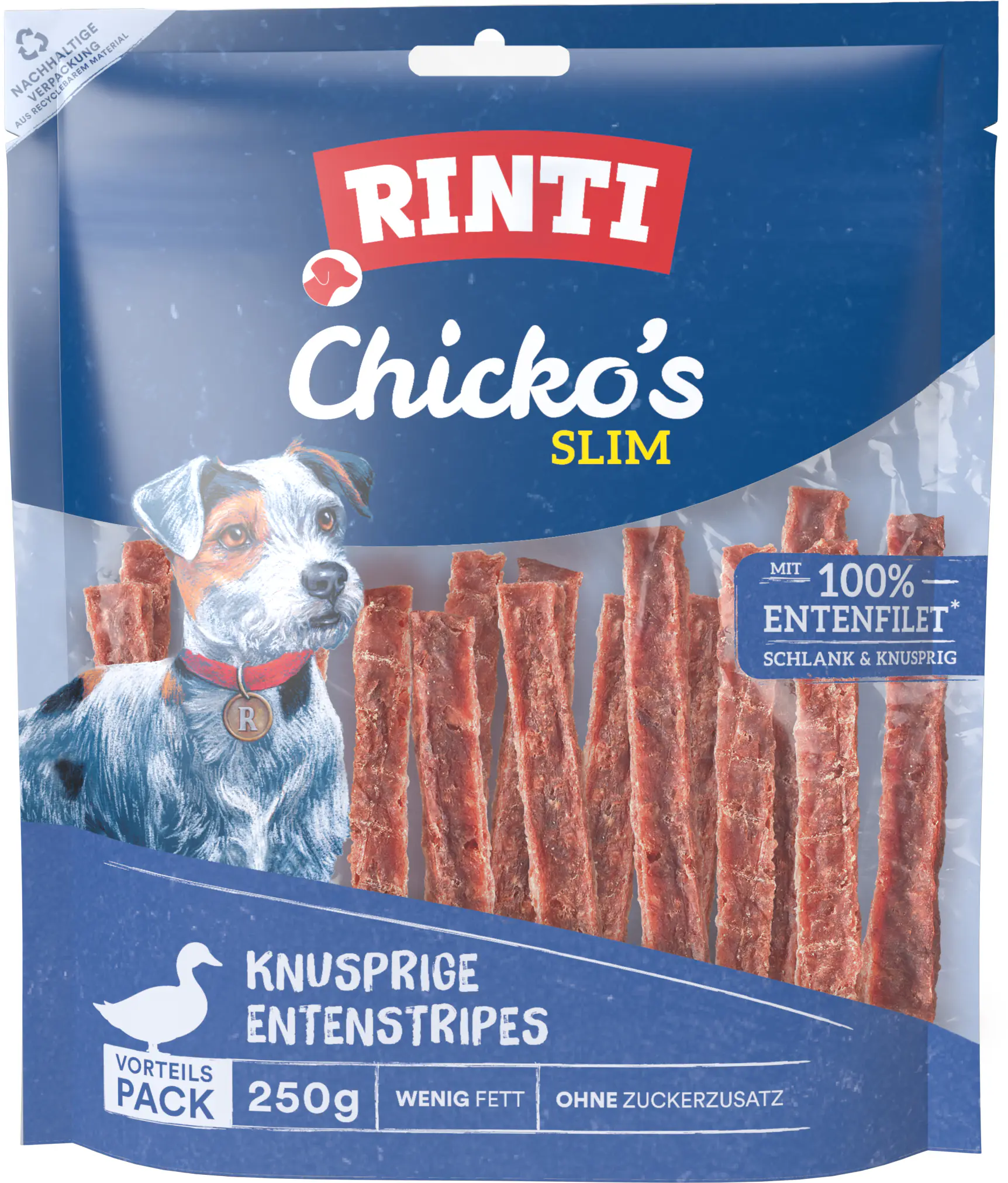 Rinti Chicko Slim Hundesnack Ente Vorratspack 250 g