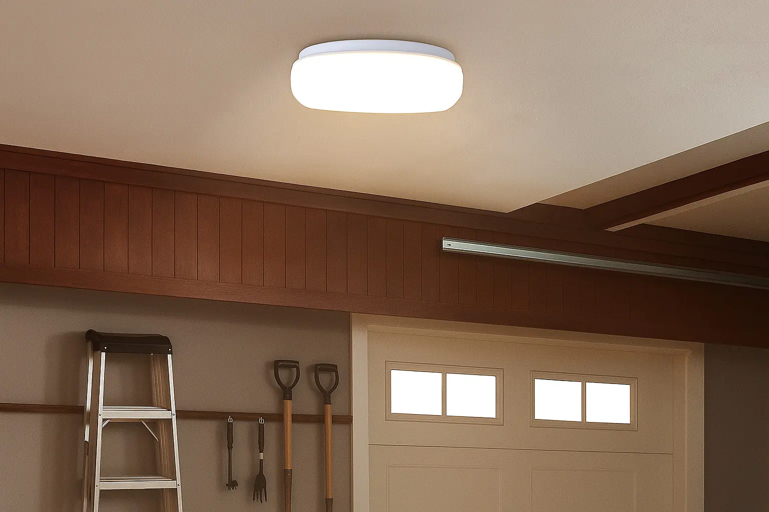 LED Kellerleuchte Levi eckig 22 cm Garagenleuchte, IP 44, weiß LED Kellerleuchte Levi eckig 22 cm Garagenleuchte, IP 44, weiß