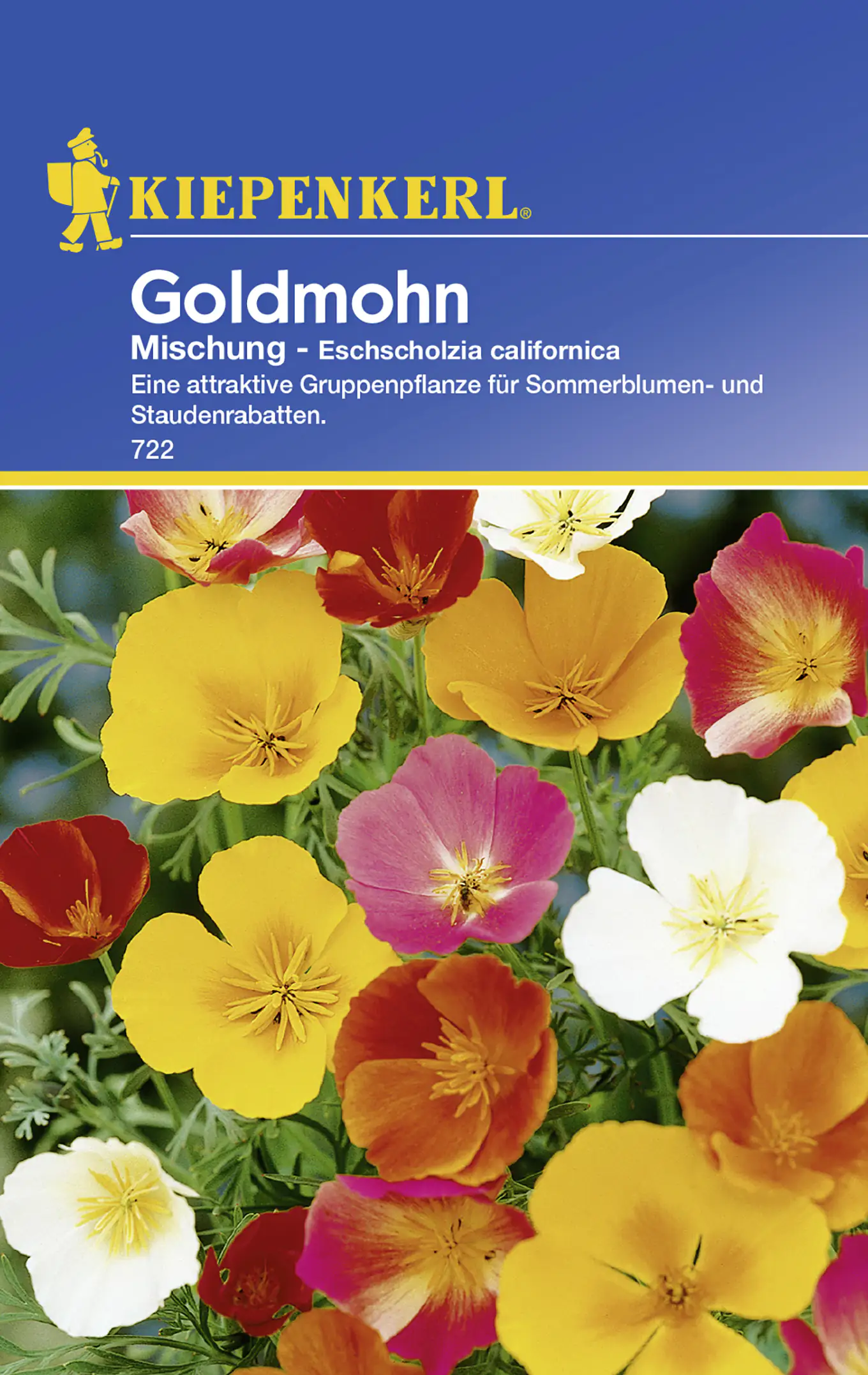 Kiepenkerl Goldmohn Mischung Eschscholzia californica, Inhalt: ca. 75 Pflanzen