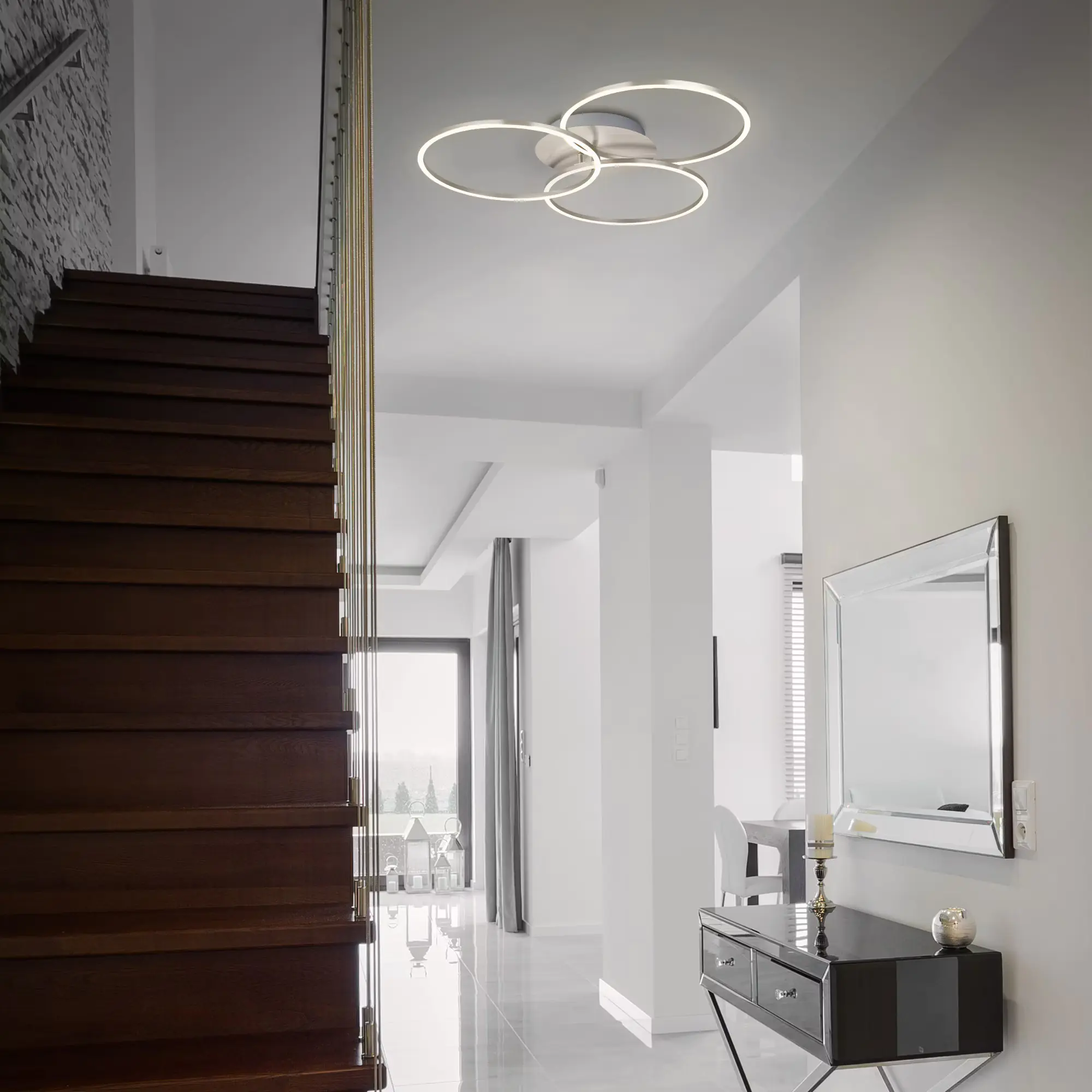 Briloner LED-Deckenleuchte Frame drehbar matt-nickel 40W Briloner LED-Deckenleuchte Frame drehbar matt-nickel 40W