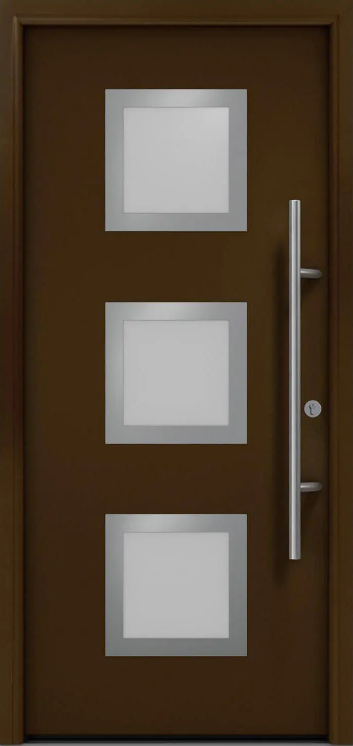 EcoStar Haustür ISOPRO Secur IPS 810S RC2 terrabraun 110 x 210 cm