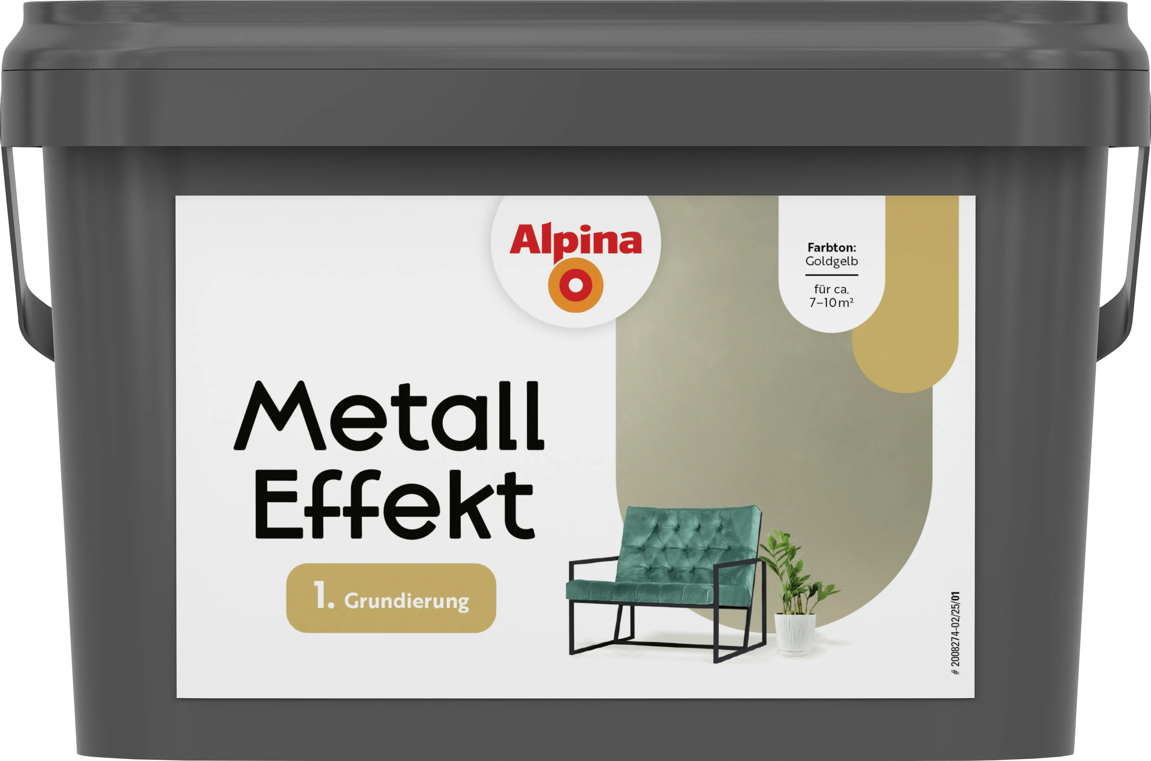 Alpina Grundierung für Effektfarben Metall goldgelb 2,5 L