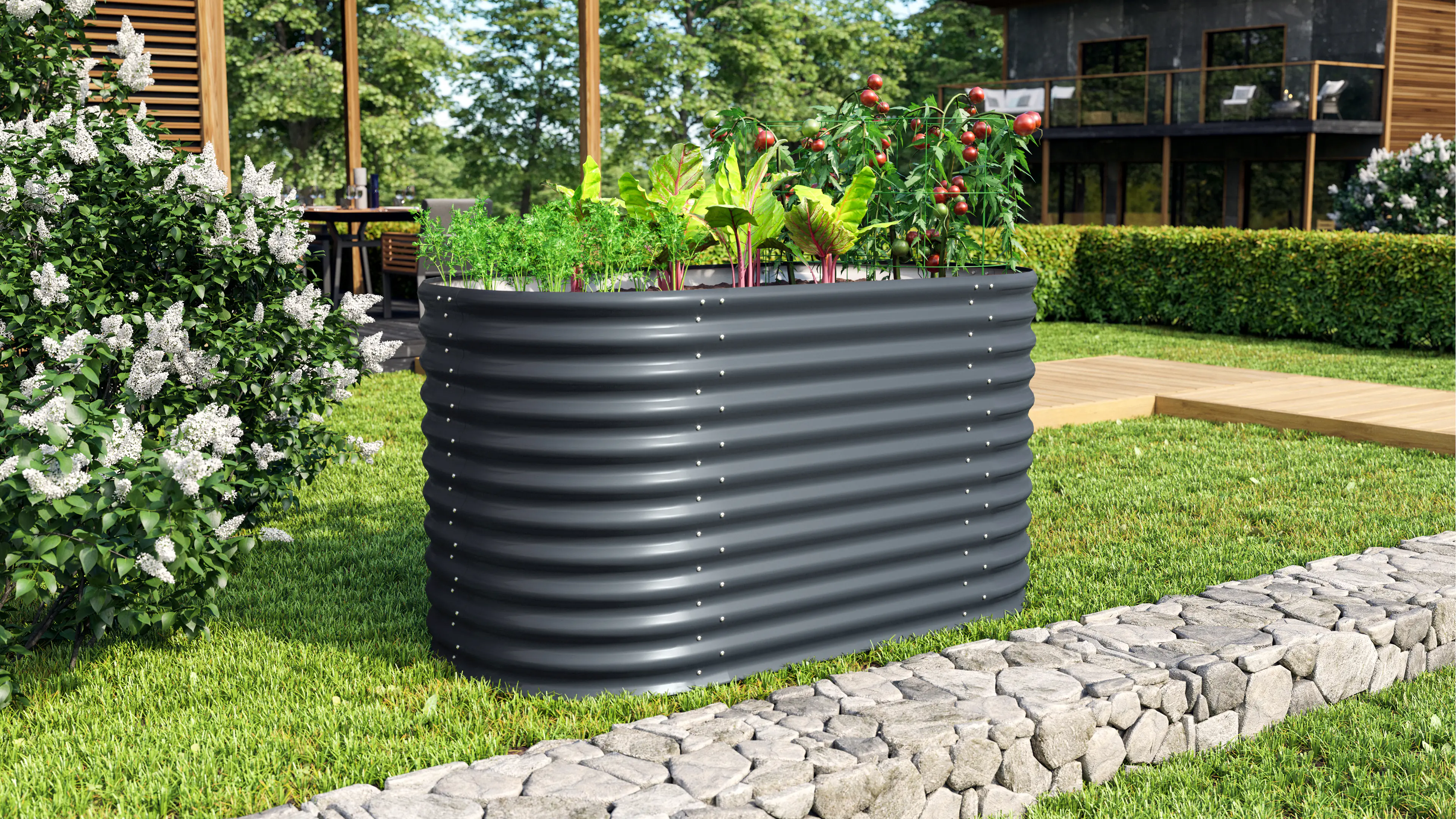 Vitavia Hochbeet Terra Basic 82 x 162 x 86 cm granit