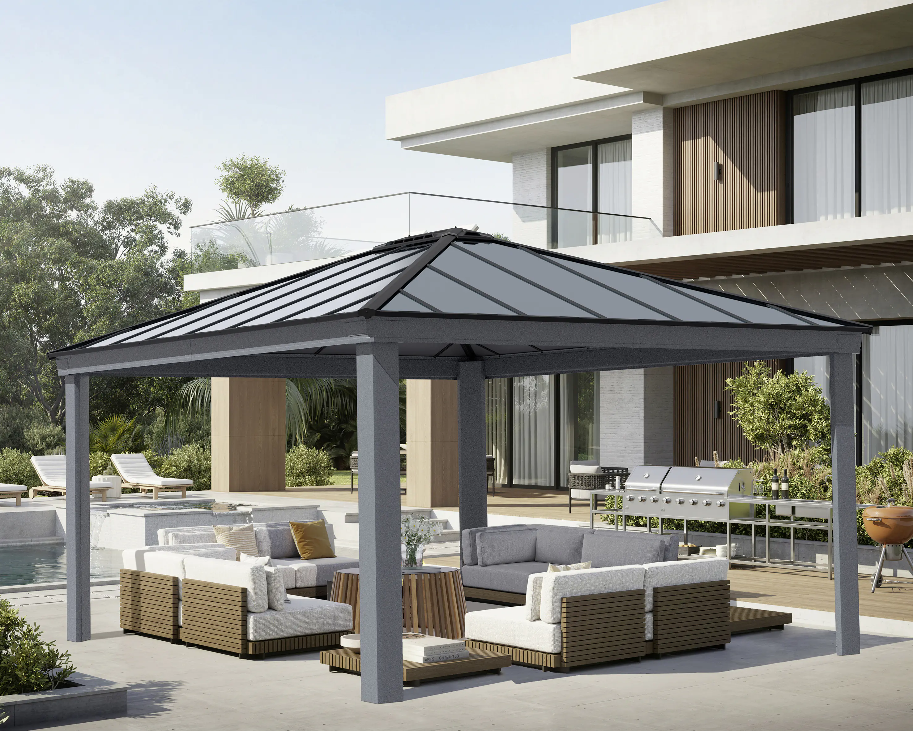 Canopia Pavillon Dallas 487 x 426 cm Aluminium anthrazit