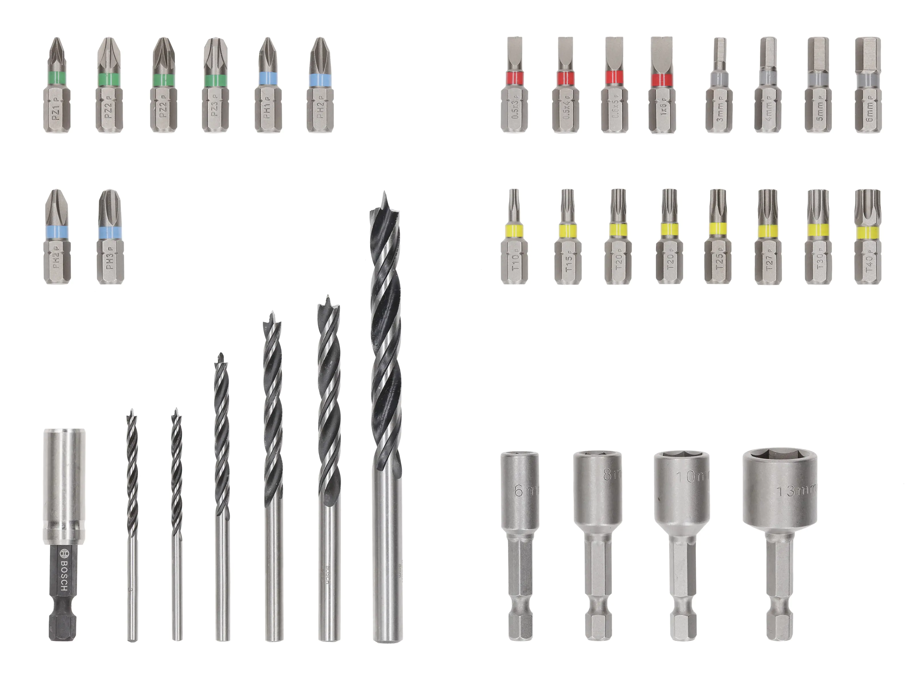 Bosch Extra Hard Schrauberbit und PRO Wood Bohrerbit-Set 35-teilig